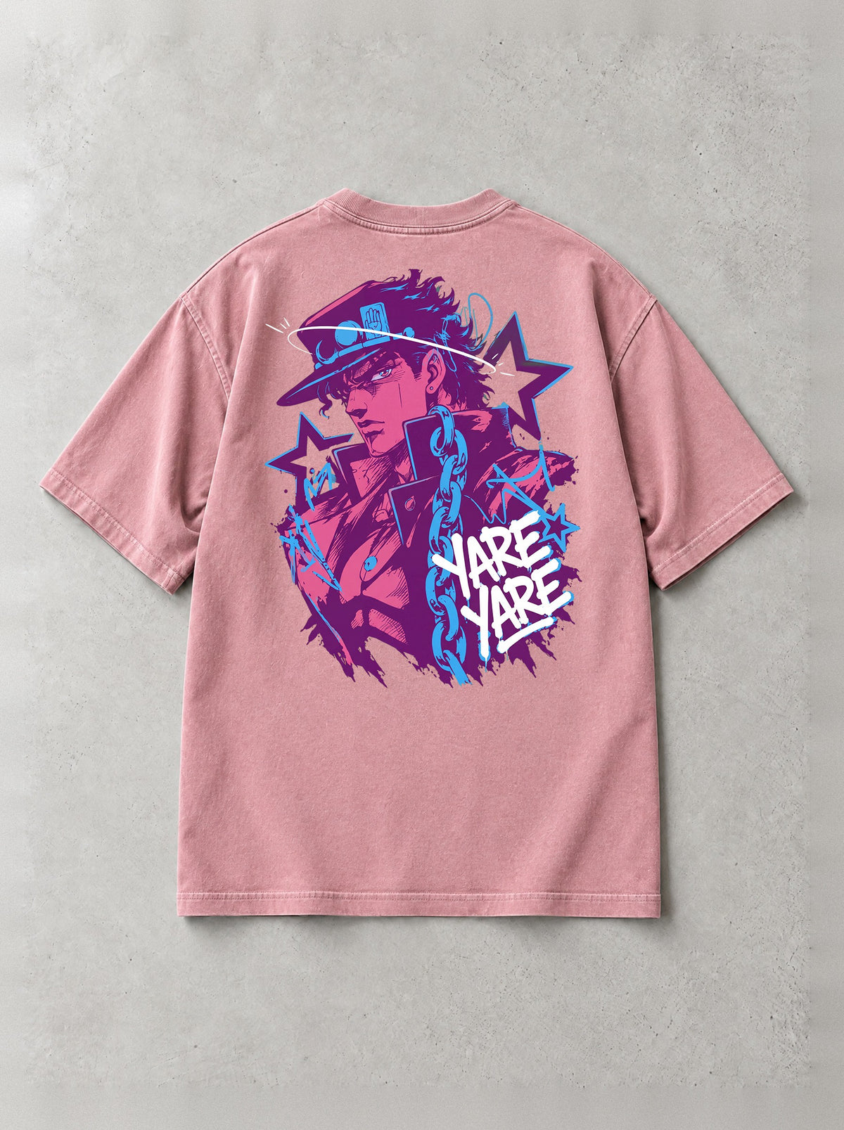 Good Grief Stare Vintage Tee - JoJo's Bizarre Adventure-inspired design by Torazen, back view