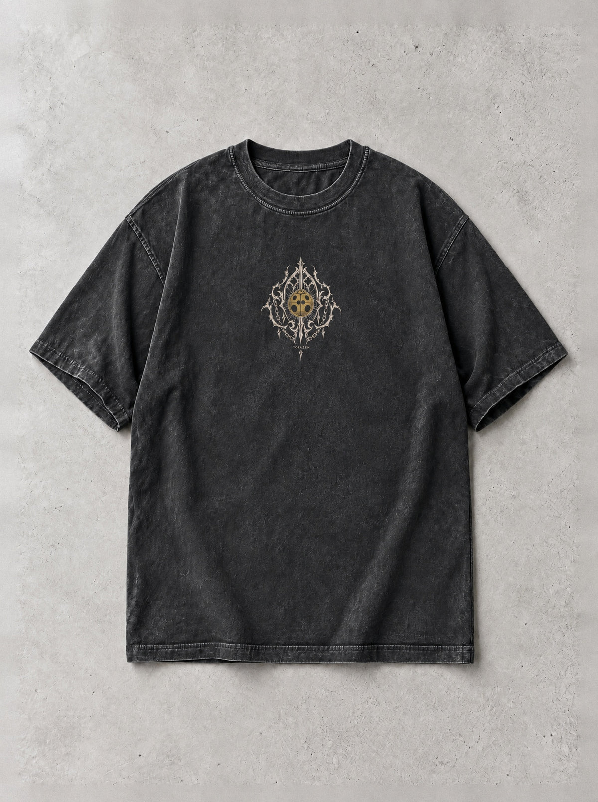 Stained Glass Rosary Vintage Tee by Torazen, front view
