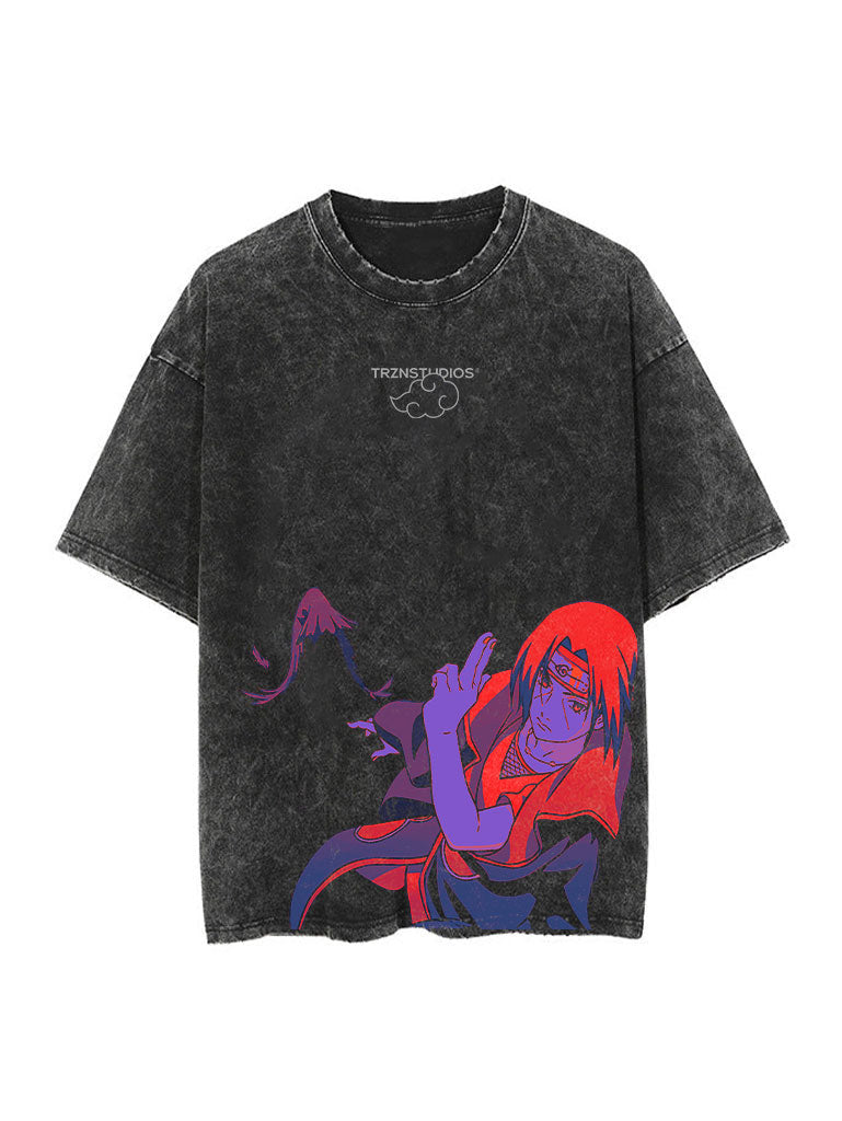 A t-shirt with anime-inspired design, blending manga shonen style with modern streetwear aesthetic.