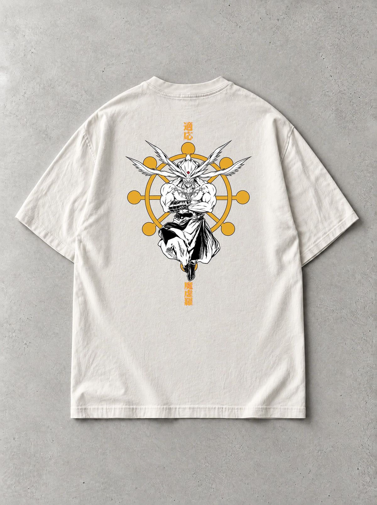 Adapted Wheel Guard Vintage Tee - Jujutsu Kaisen-inspired design by Torazen, back view