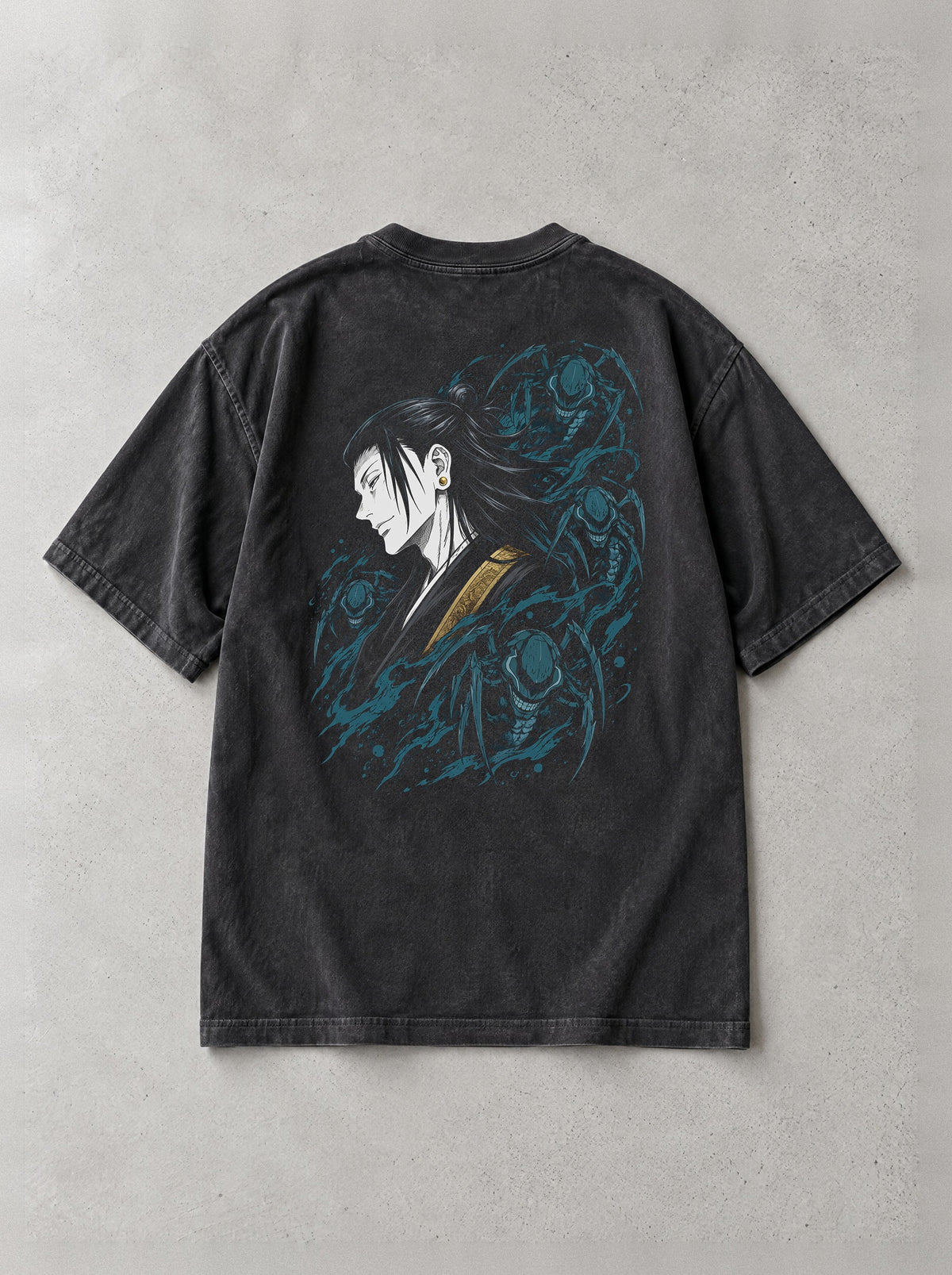 Curse Manipulator Vintage Tee - Jujutsu Kaisen-inspired design by Torazen, back view
