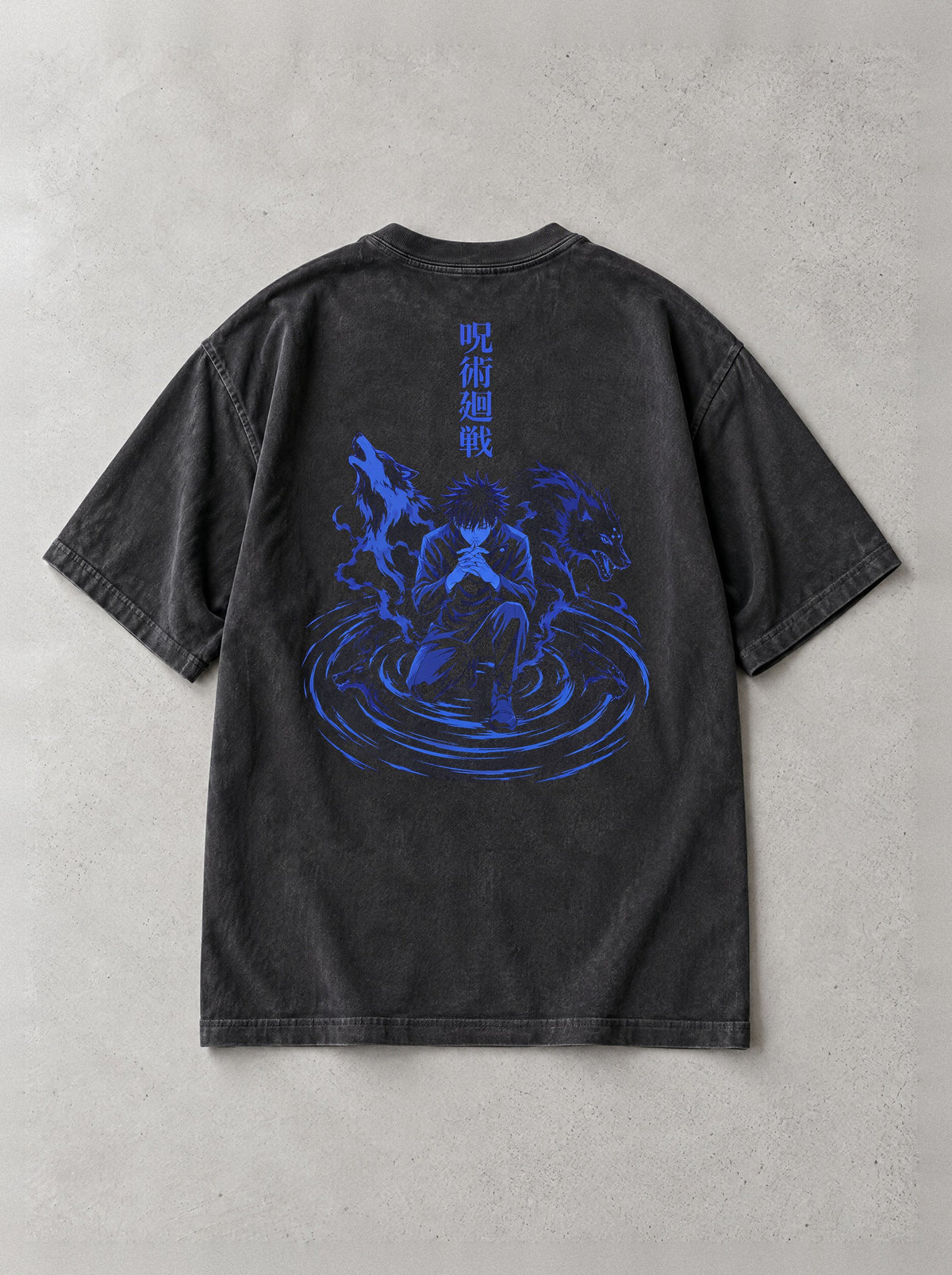 Divine Dog Summon Vintage Tee - Jujutsu Kaisen-inspired design by Torazen, back view