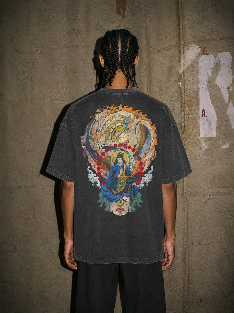 Geto Massacre 2-Sided Vintage Tee - Jujutsu Kaisen-inspired design by Torazen