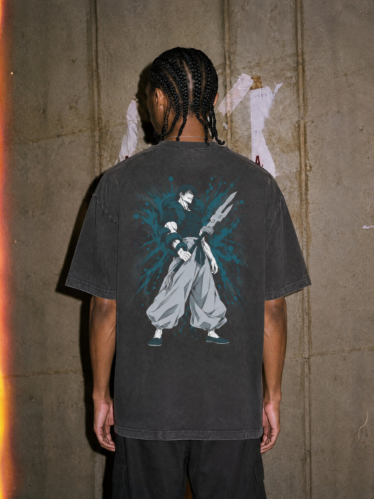 JJK ✦ Polearm Assassin Vintage Tee by Torazen, worn on model