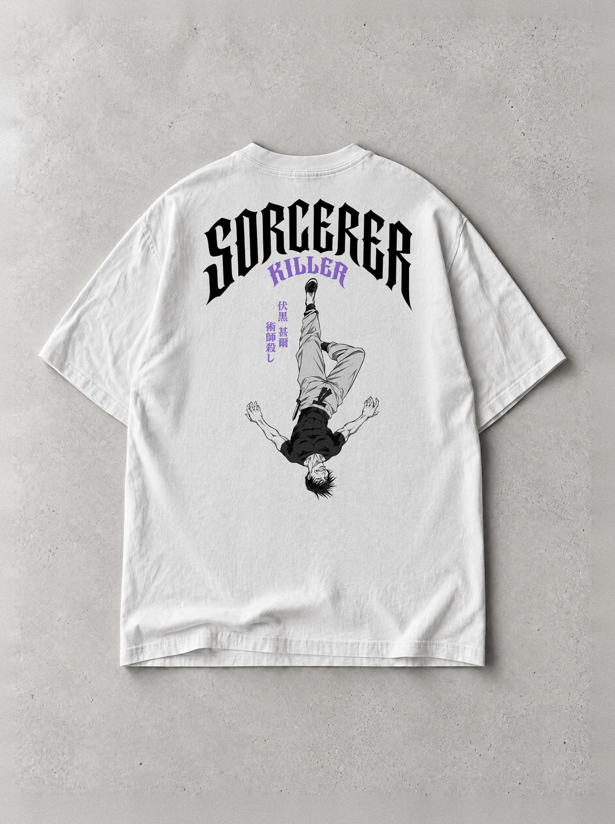 Sorcerer Killer Script Vintage Tee - Jujutsu Kaisen-inspired design by Torazen, back view