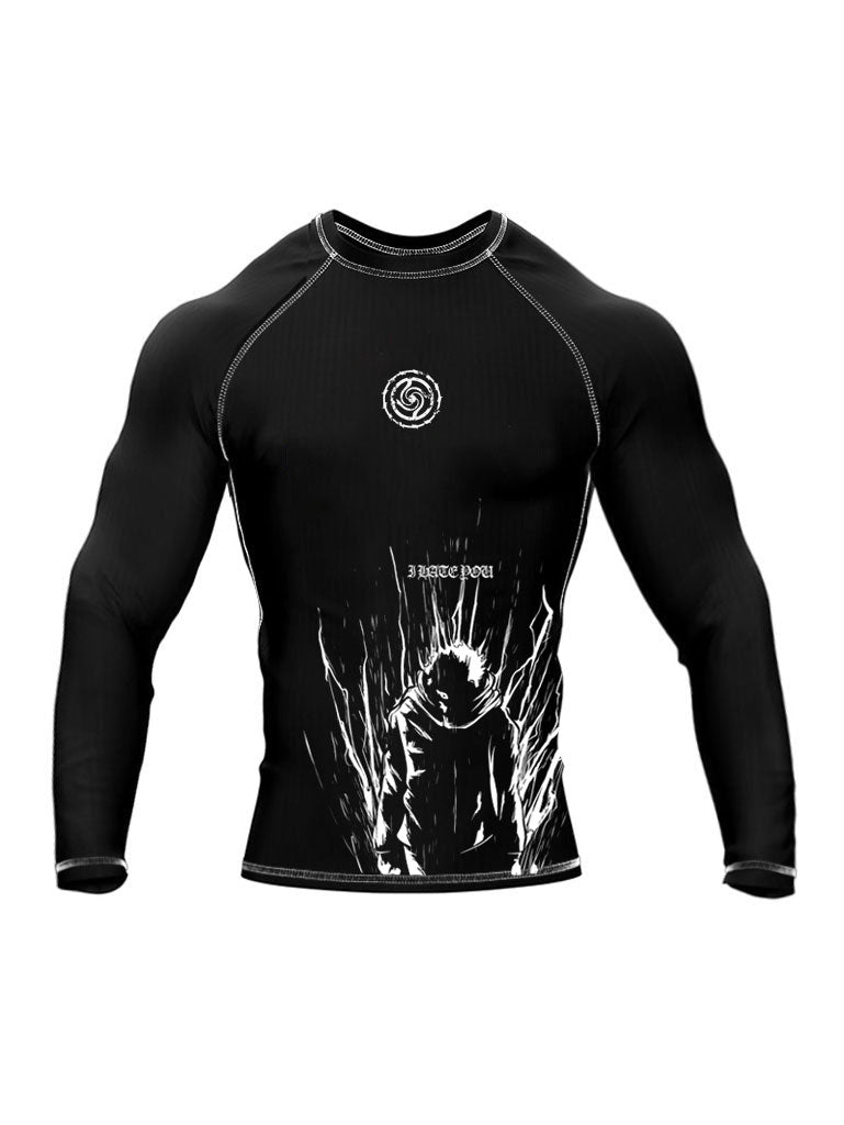 A long sleeve with anime-inspired design, blending manga shonen style with modern streetwear aesthetic.
