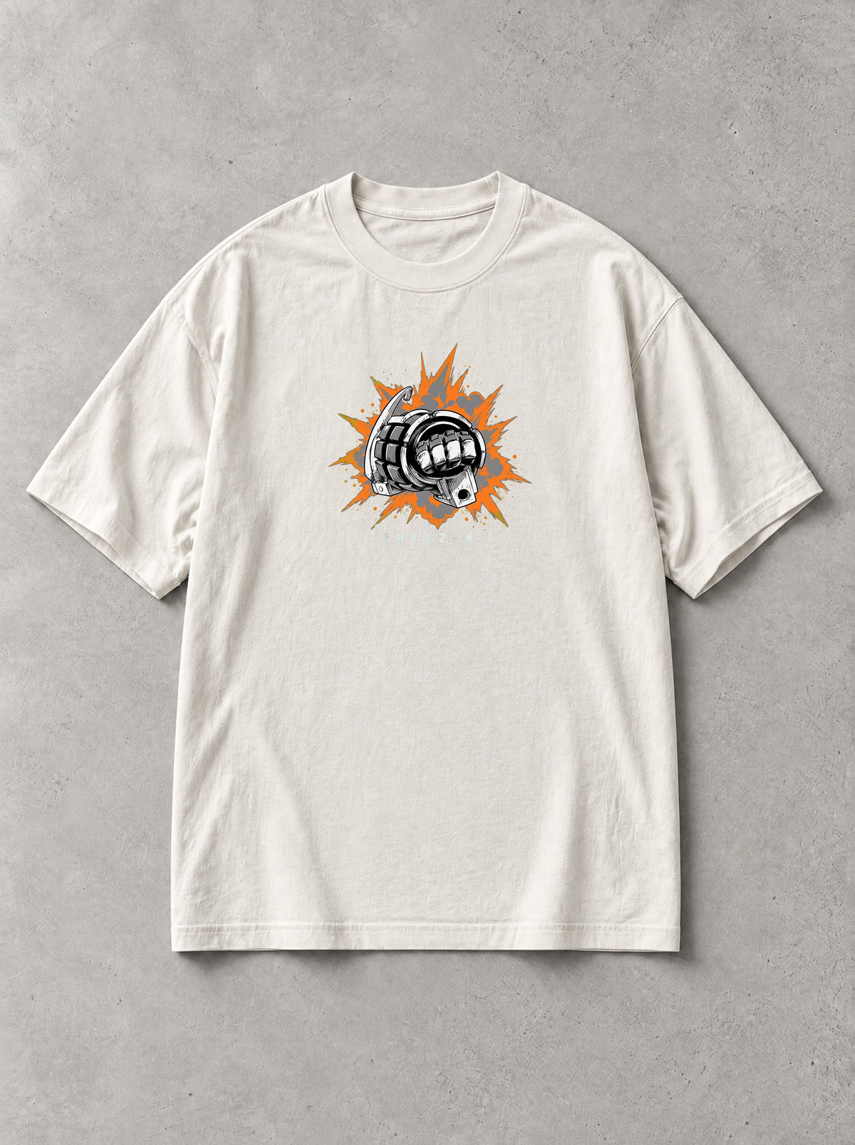 Explosion Kanji Leap Vintage Tee by Torazen, front view