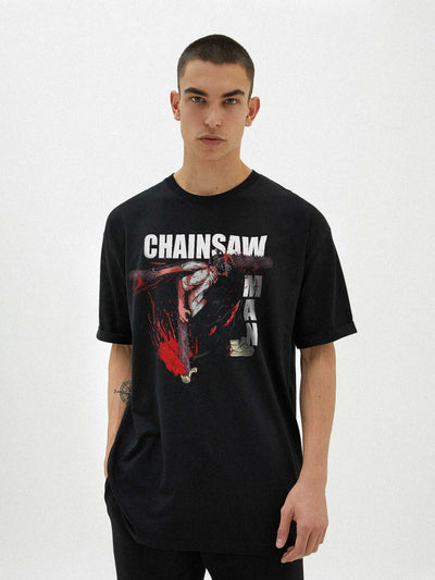 anime-inspired tee with chainsawman classic tee design