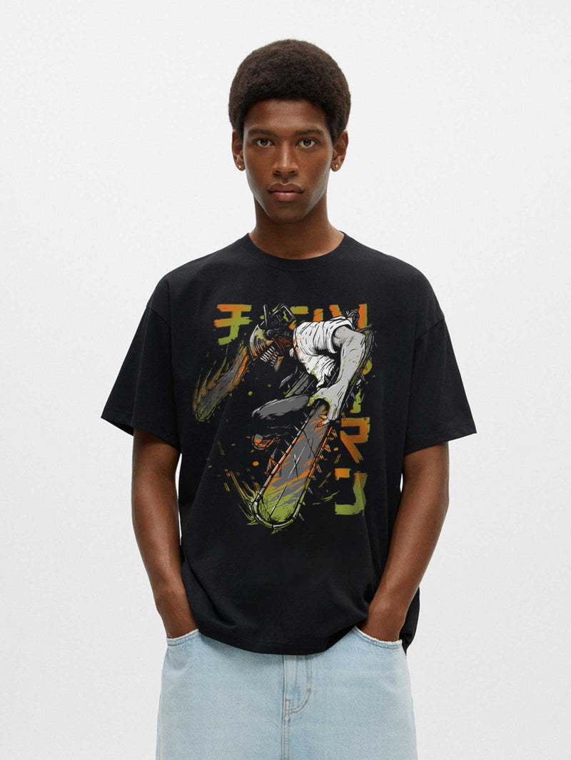 Chainsaw Fiend Stance Tee - Chainsaw Man-inspired design by Torazen