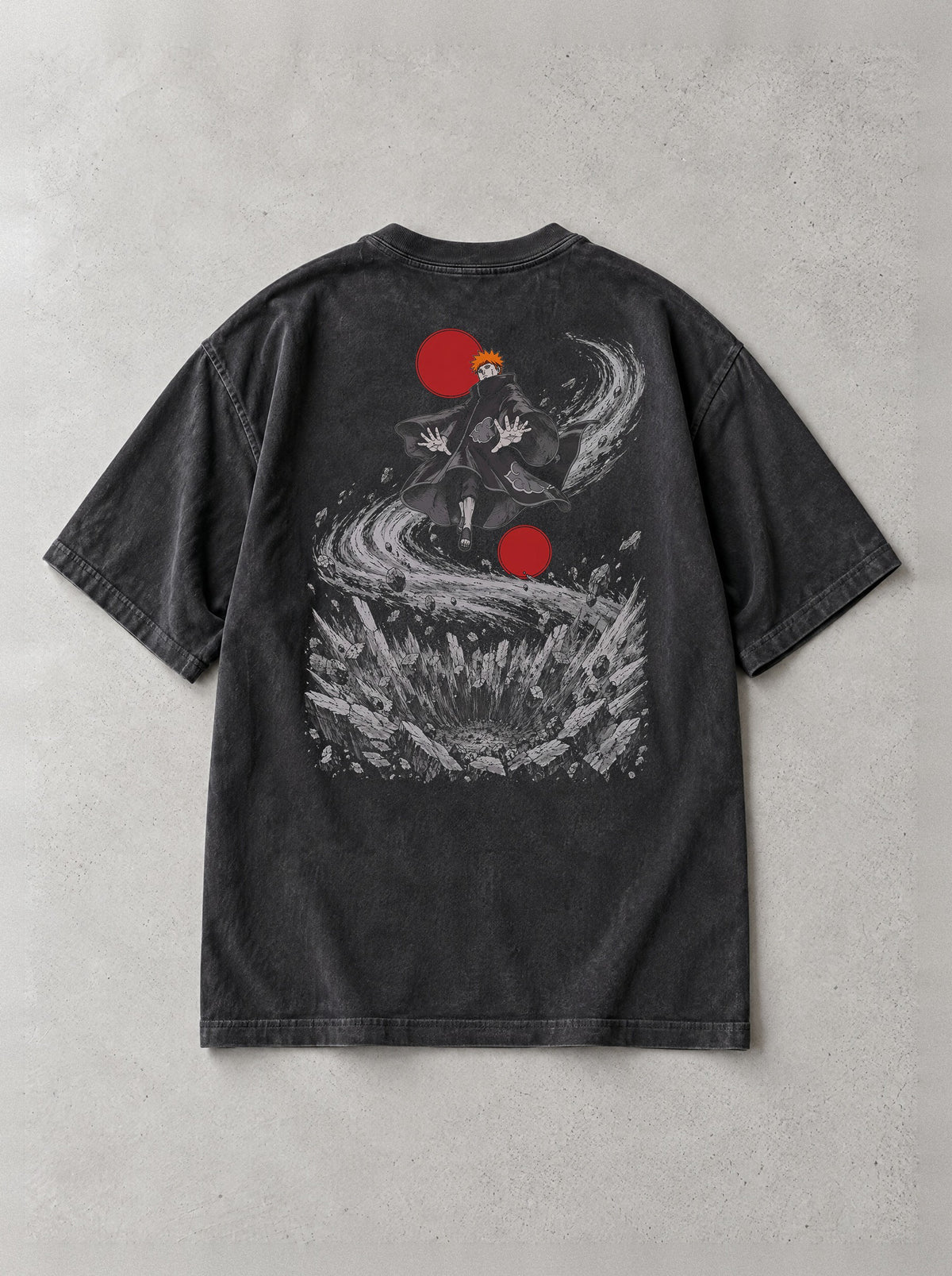 Almighty Push Vintage Tee - Naruto-inspired design by Torazen, back view