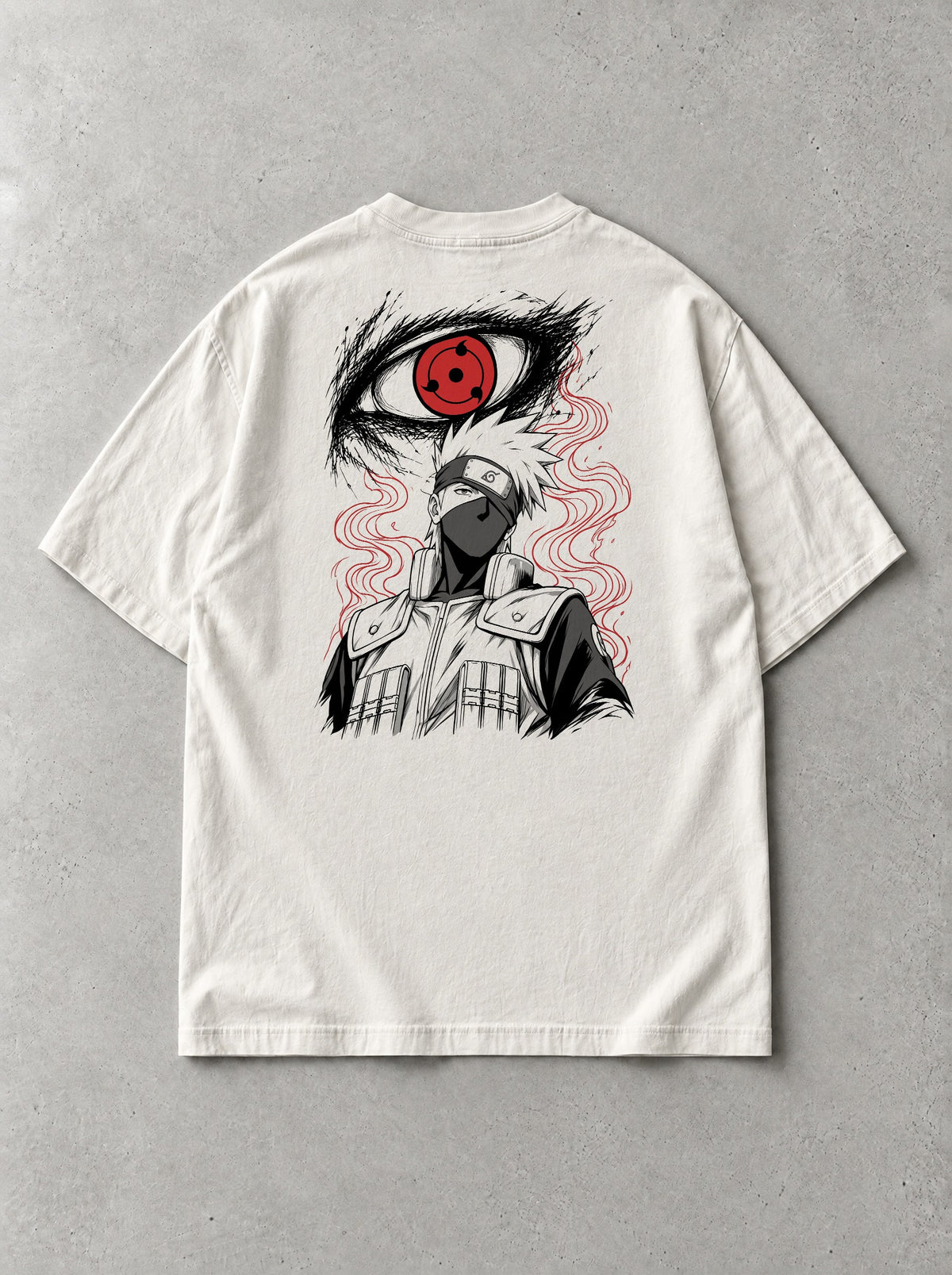 Copy Eye Watch Vintage Tee - Naruto-inspired design by Torazen, back view