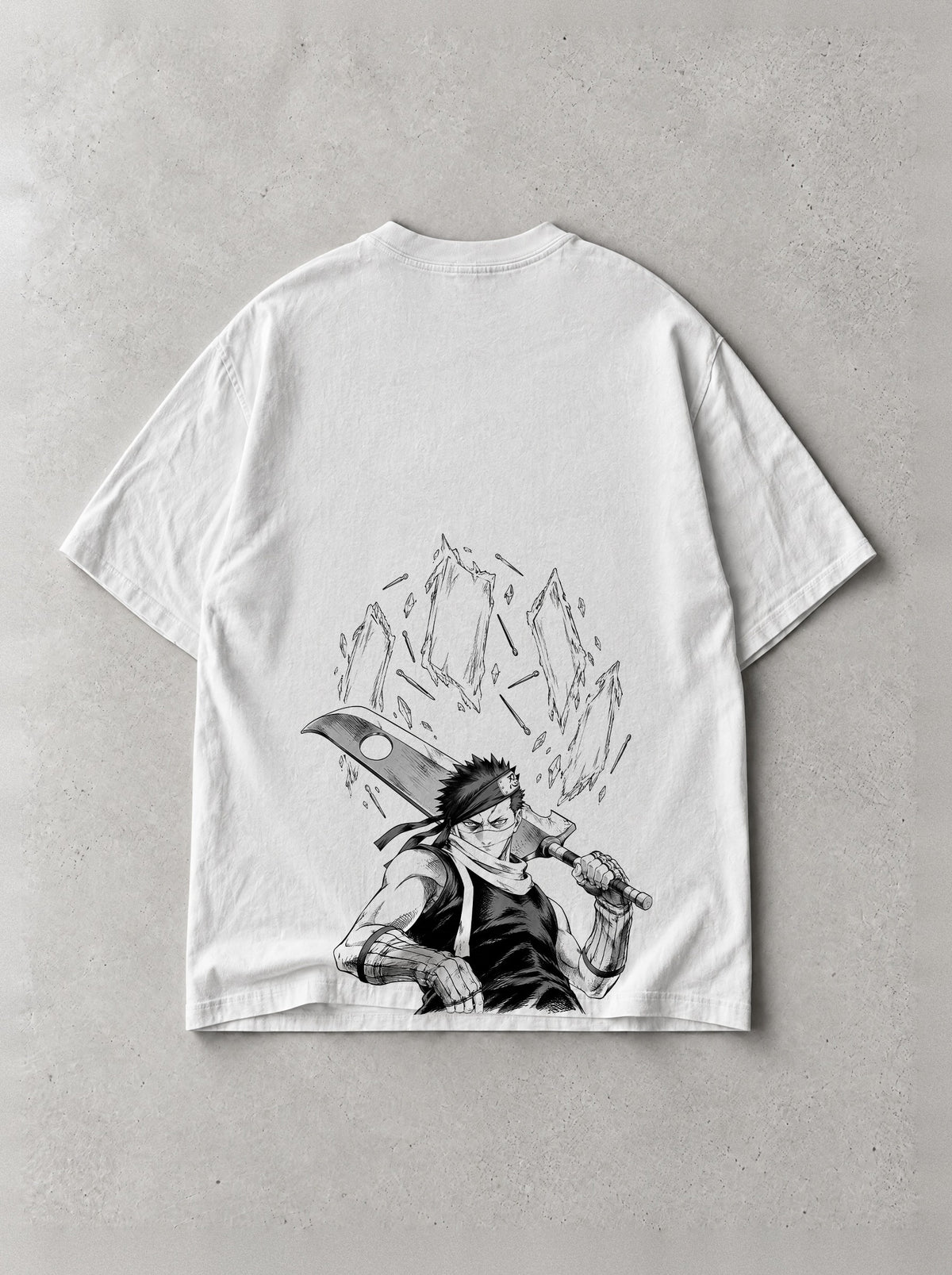Demon Of The Mist Vintage Tee - Naruto-inspired design by Torazen, back view