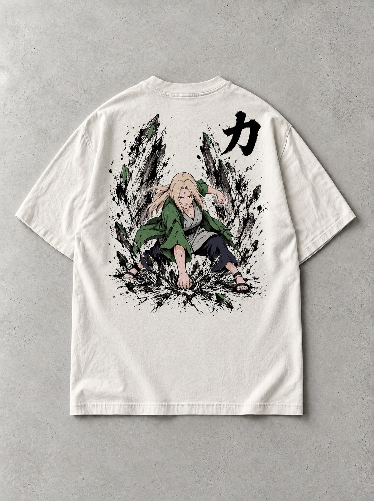 Hundred Seal Strength Vintage Tee - Naruto-inspired design by Torazen, back view