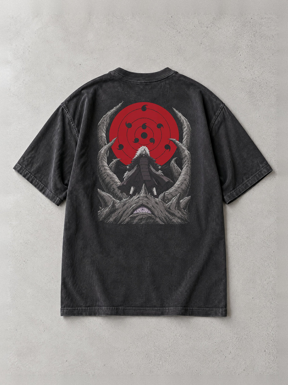 Moon Eye Ascent Vintage Tee - Naruto-inspired design by Torazen, back view