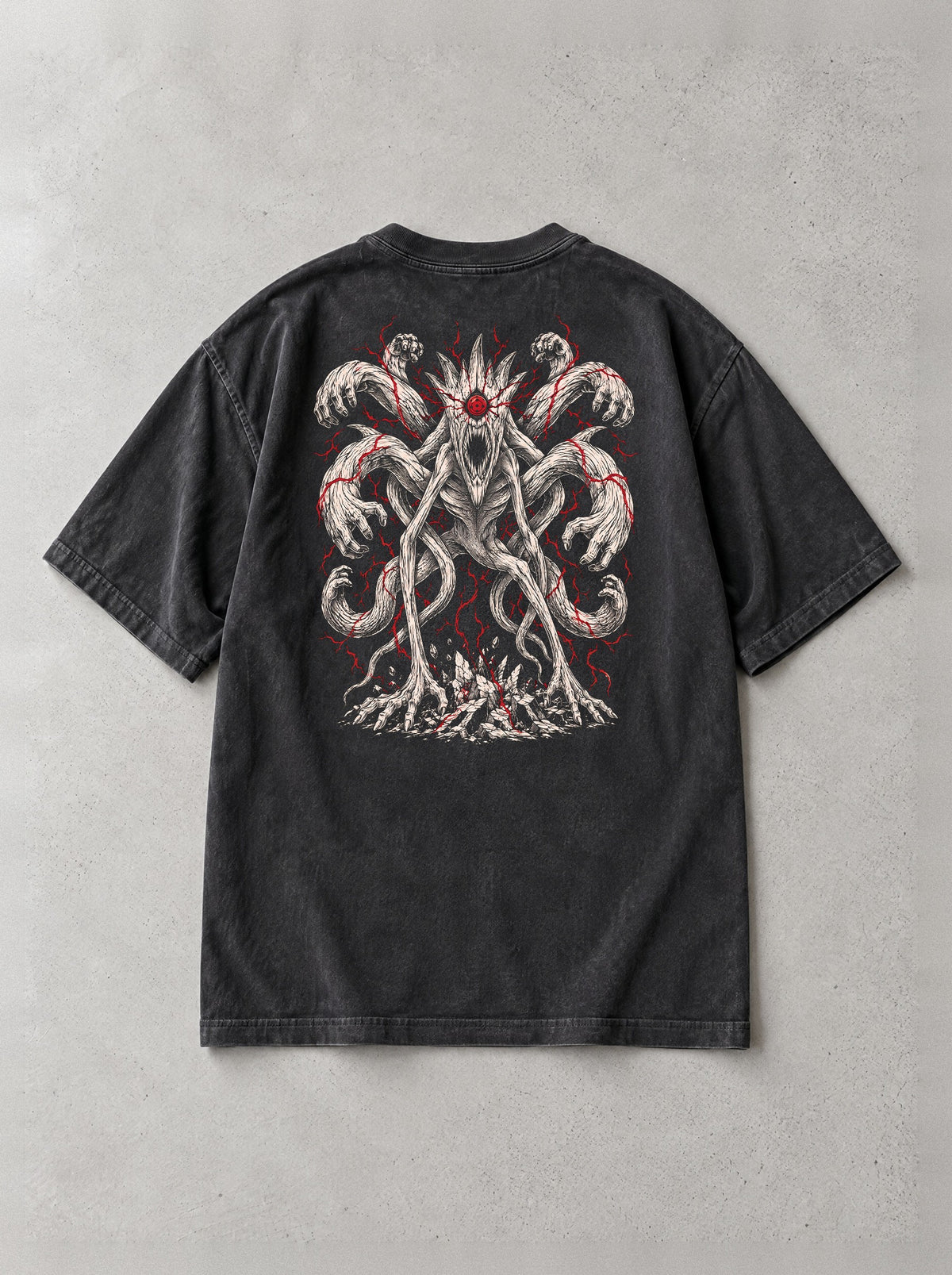 Ten Tails Awakening Vintage Tee - Naruto-inspired design by Torazen, back view