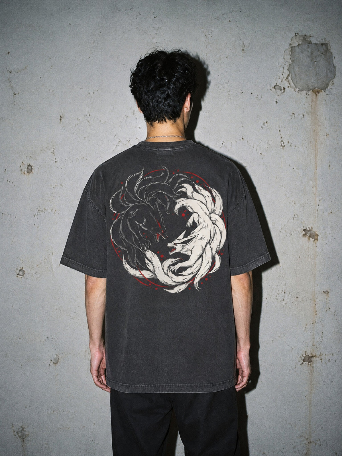 NRTO ✦ Twin Tails Balance Vintage Tee by Torazen, worn on model