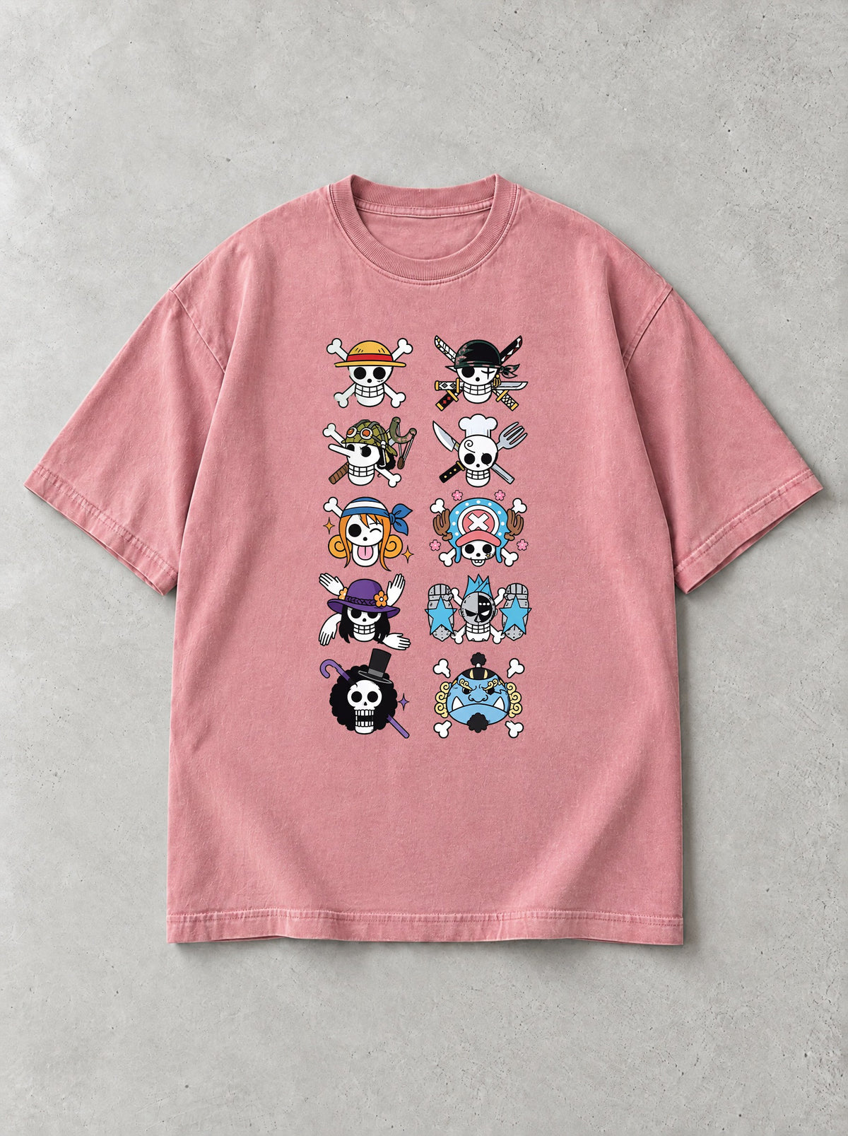 Crew Of Flags Vintage Tee - One Piece-inspired design by Torazen, front view