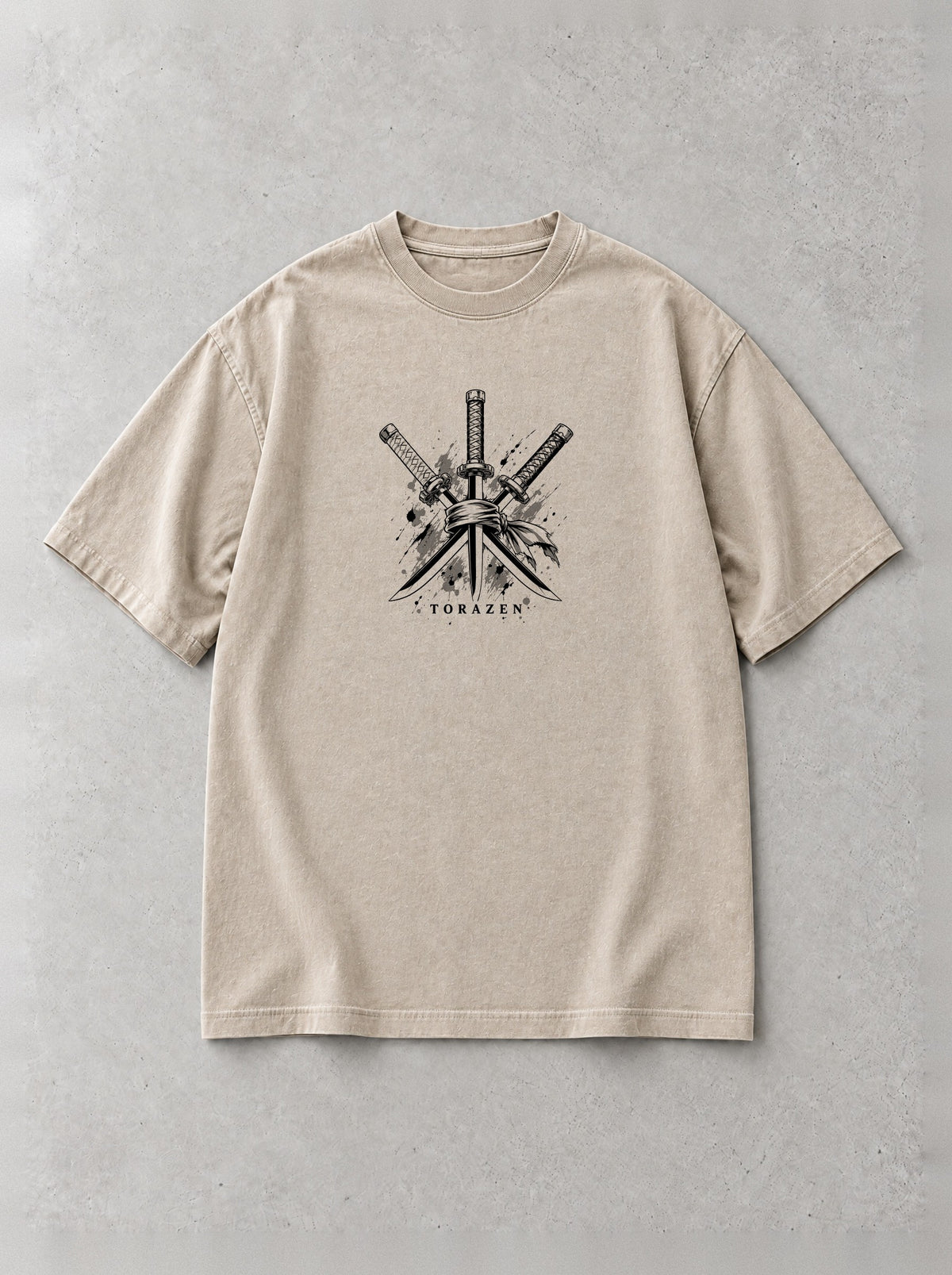 Greatest Swordsman Ink Vintage Tee by Torazen, front view