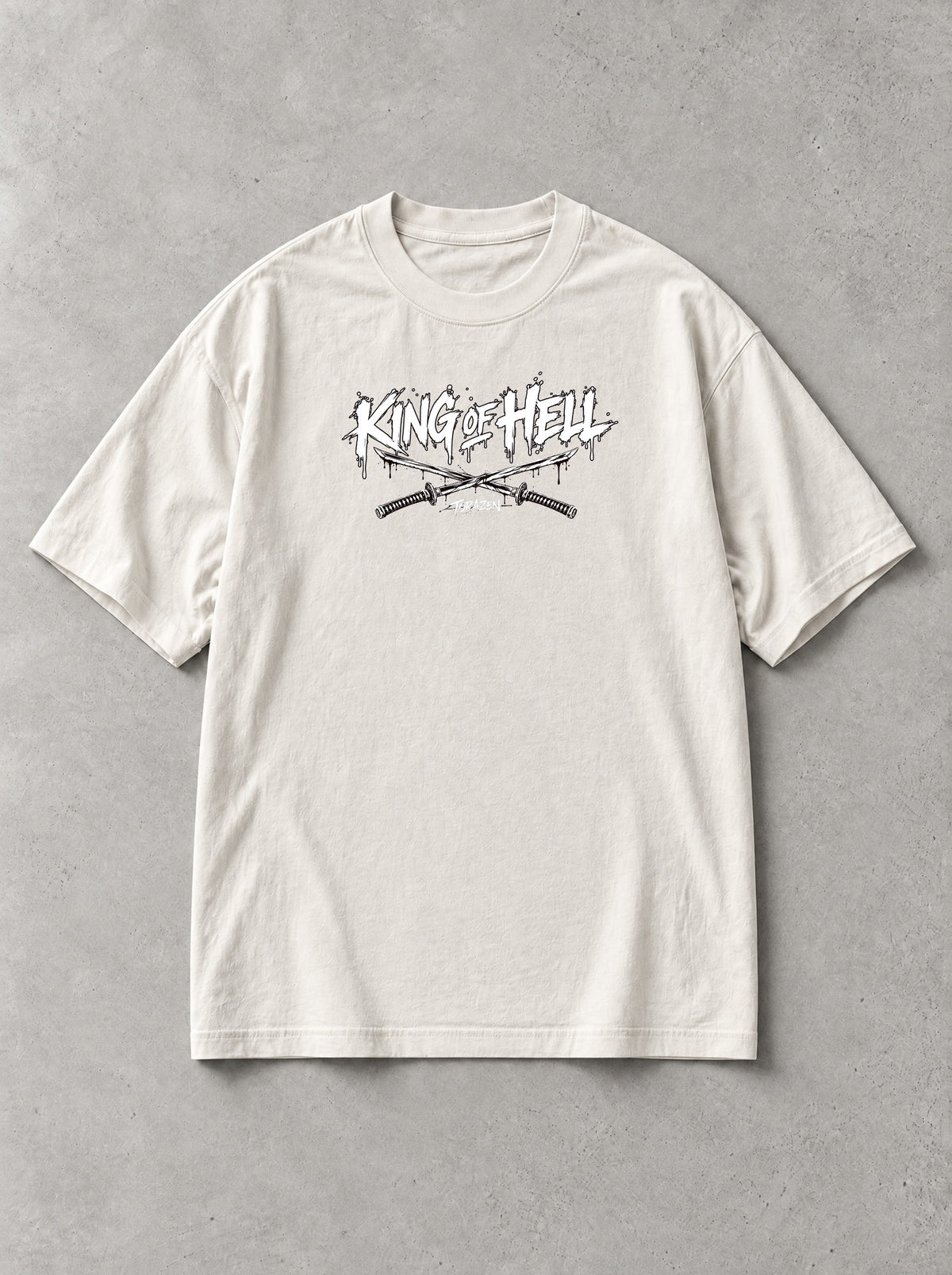 Three Headed Demon Vintage Tee by Torazen, front view