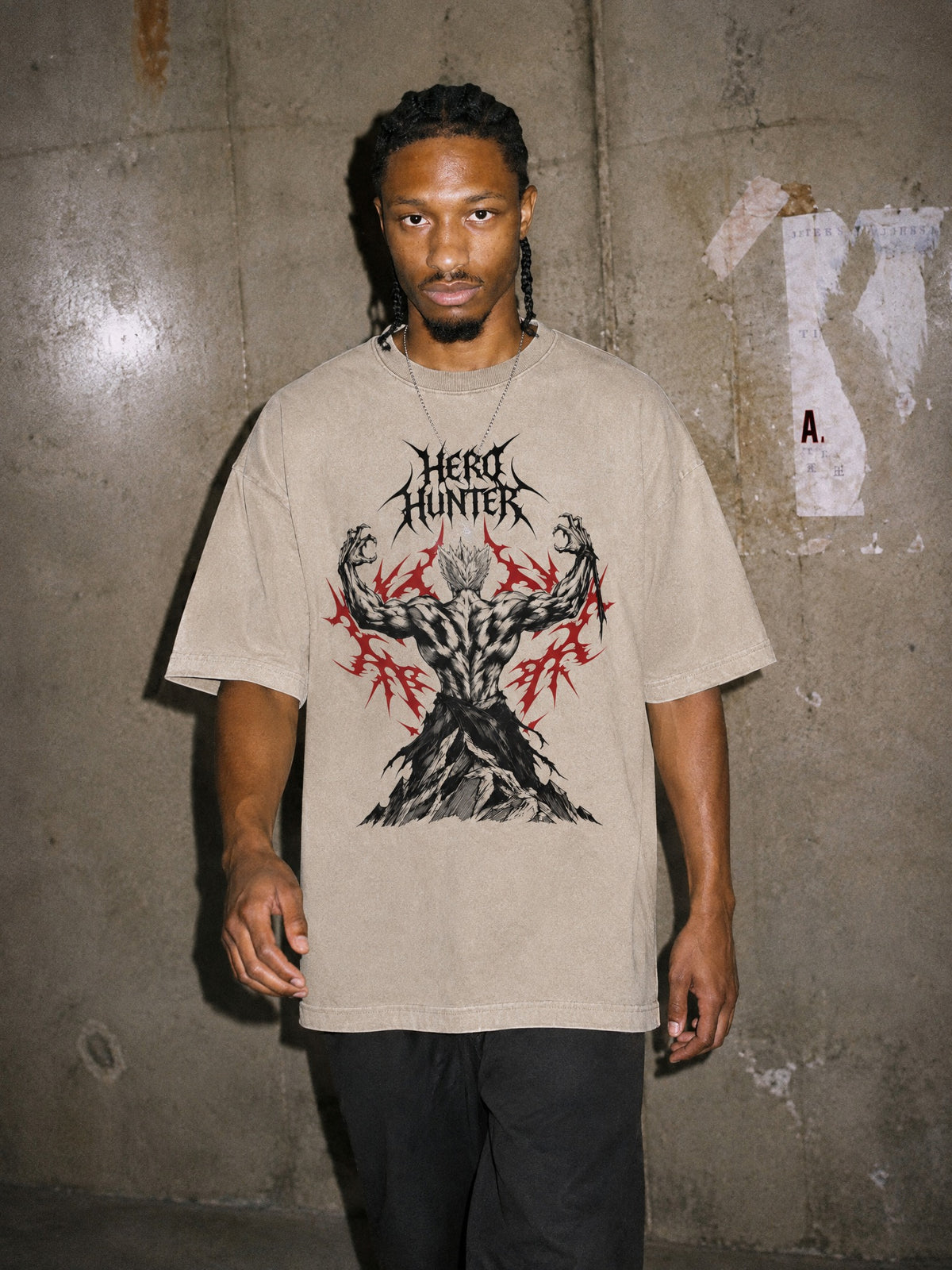 OPM ✦ Hero Hunter Flex Vintage Tee by Torazen, worn on model
