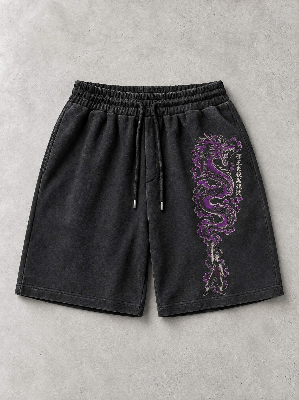 Darkness Flame Shorts - YuYu Hakusho-inspired design by Torazen, front view