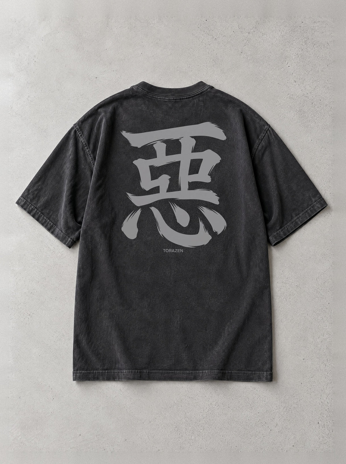 Evil Character Vintage Tee - Rurouni Kenshin-inspired design by Torazen, back view