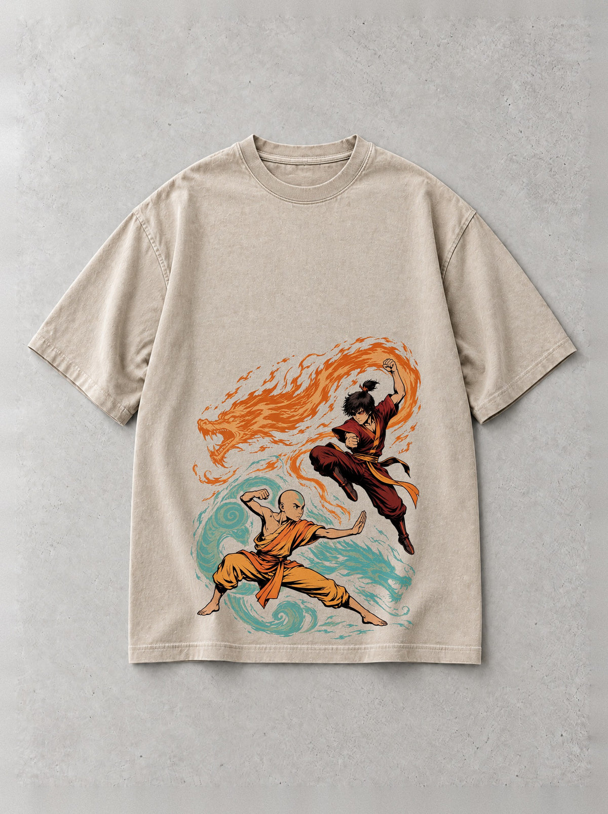 Fire And Air Vintage Tee by Torazen, front view