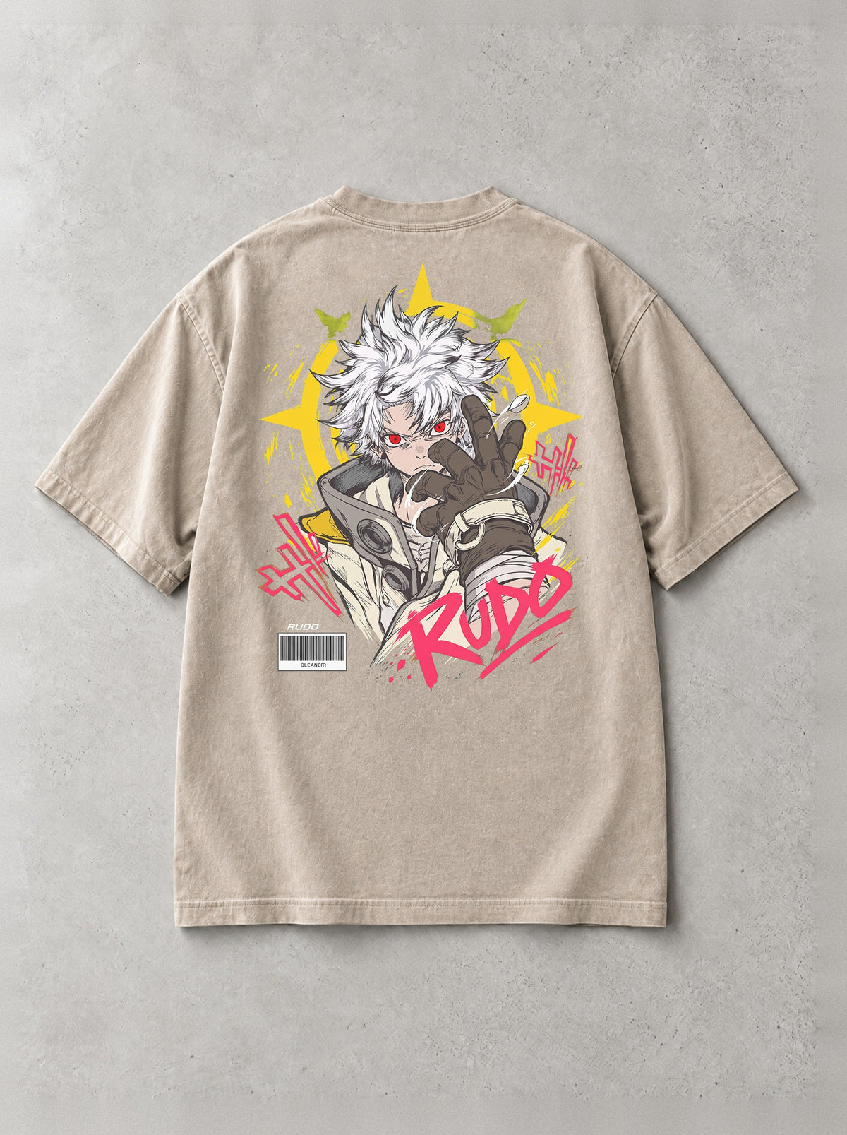 Gloved Scavenger Vintage Tee - Gachiakuta-inspired design by Torazen, back view