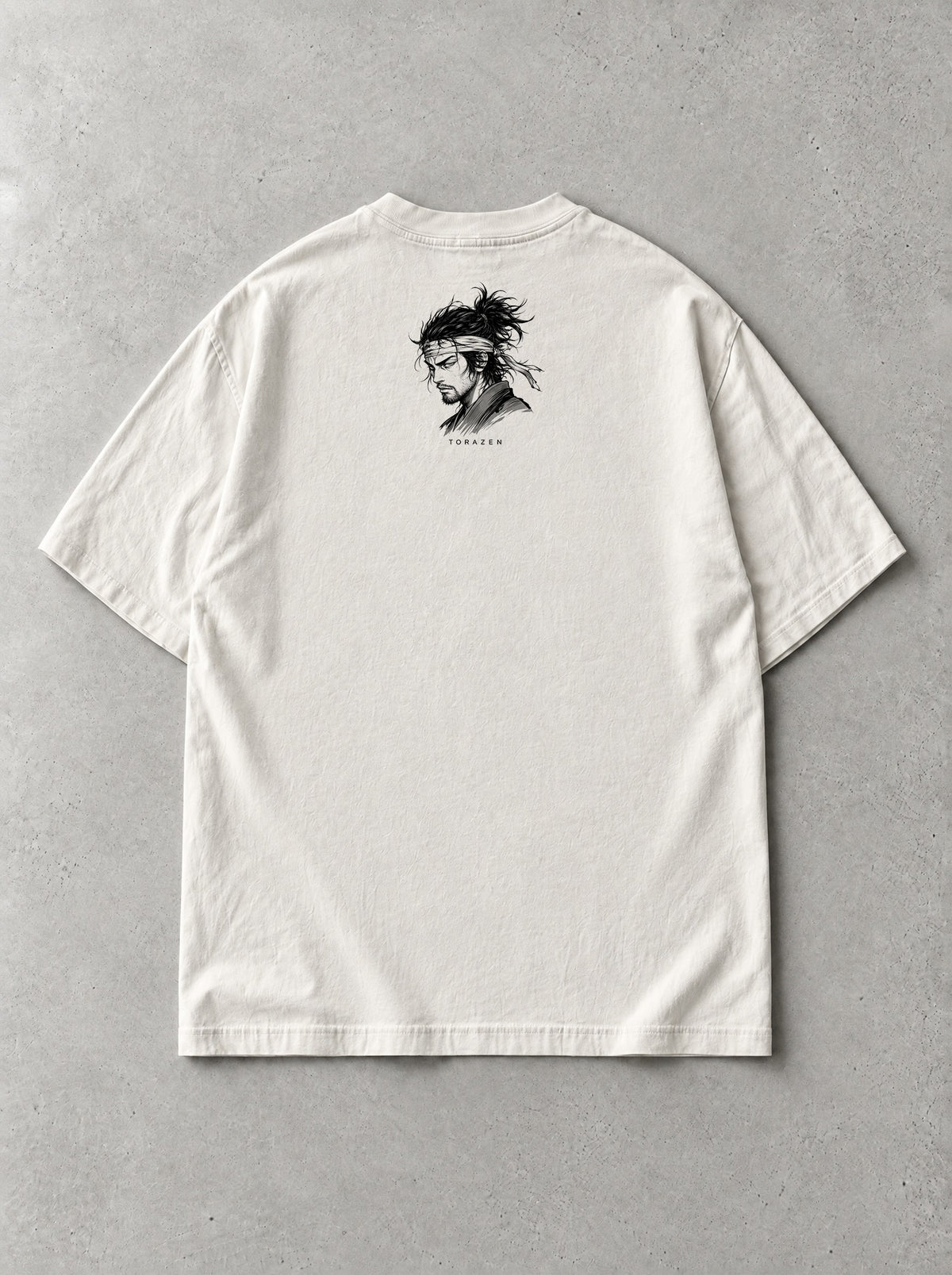 Koi Samurai Ink Vintage Tee by Torazen, back view