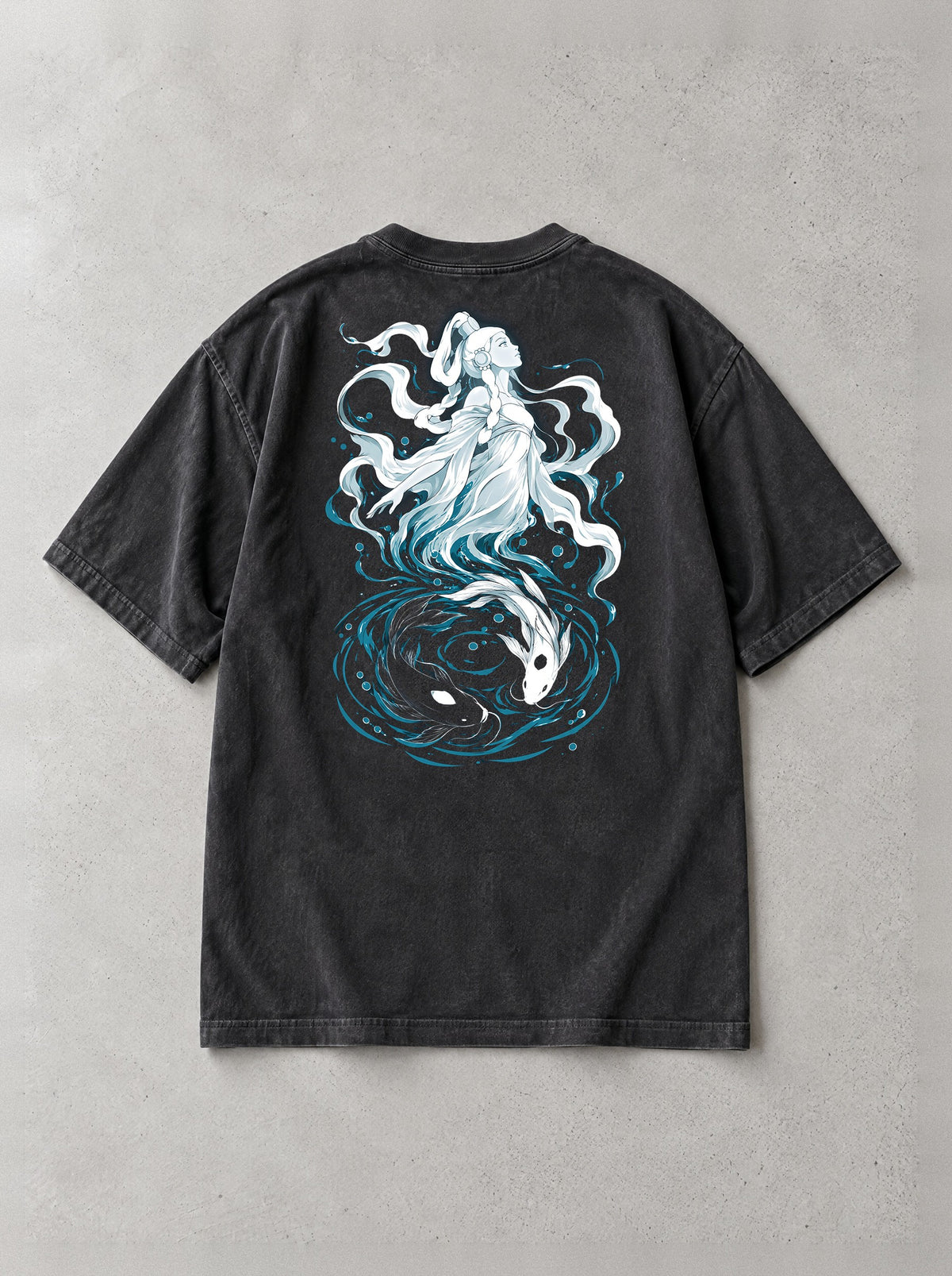 Moon And Ocean Vintage Tee - Avatar: The Last Airbender-inspired design by Torazen, back view