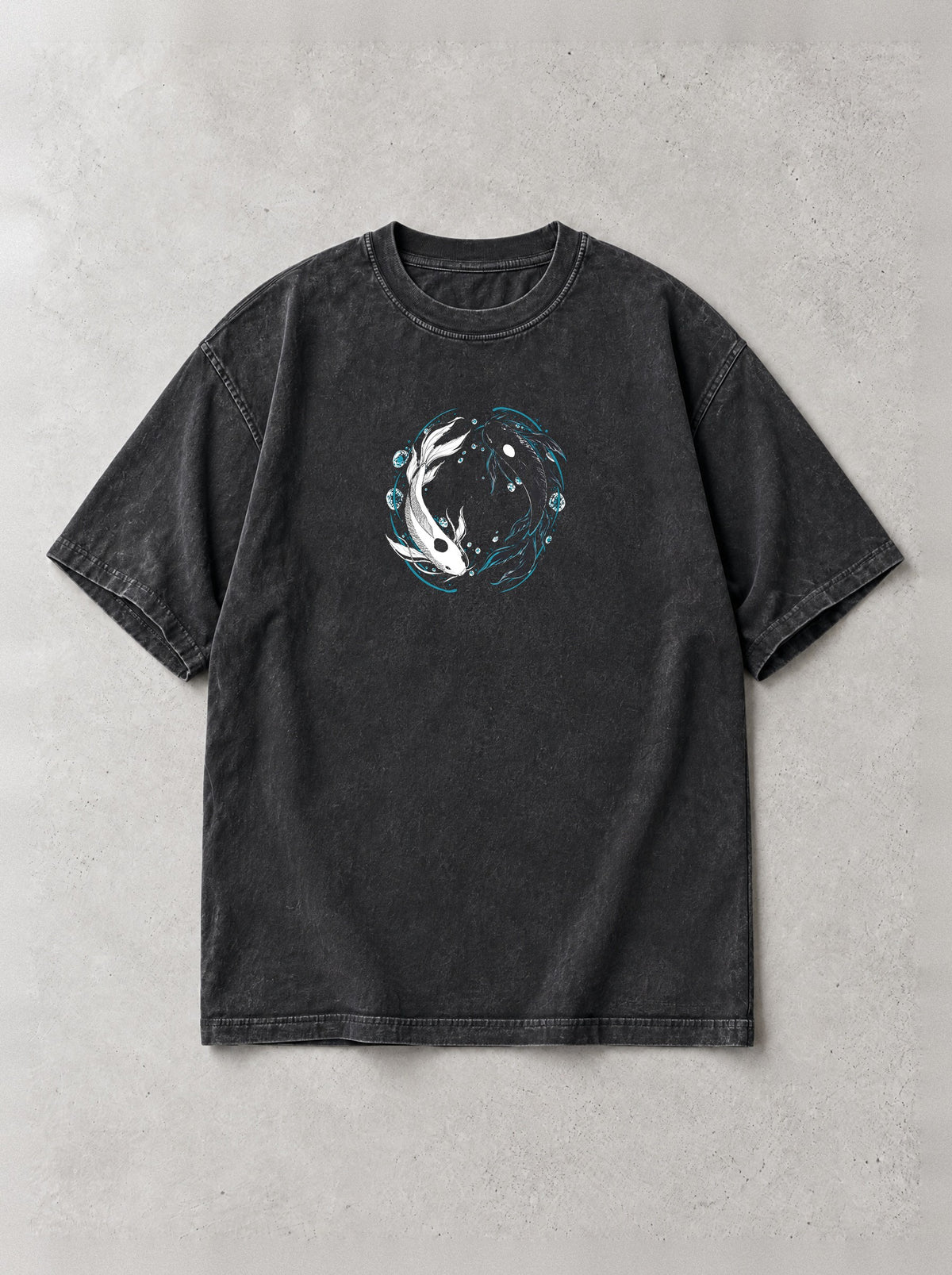Moon And Ocean Vintage Tee by Torazen, front view