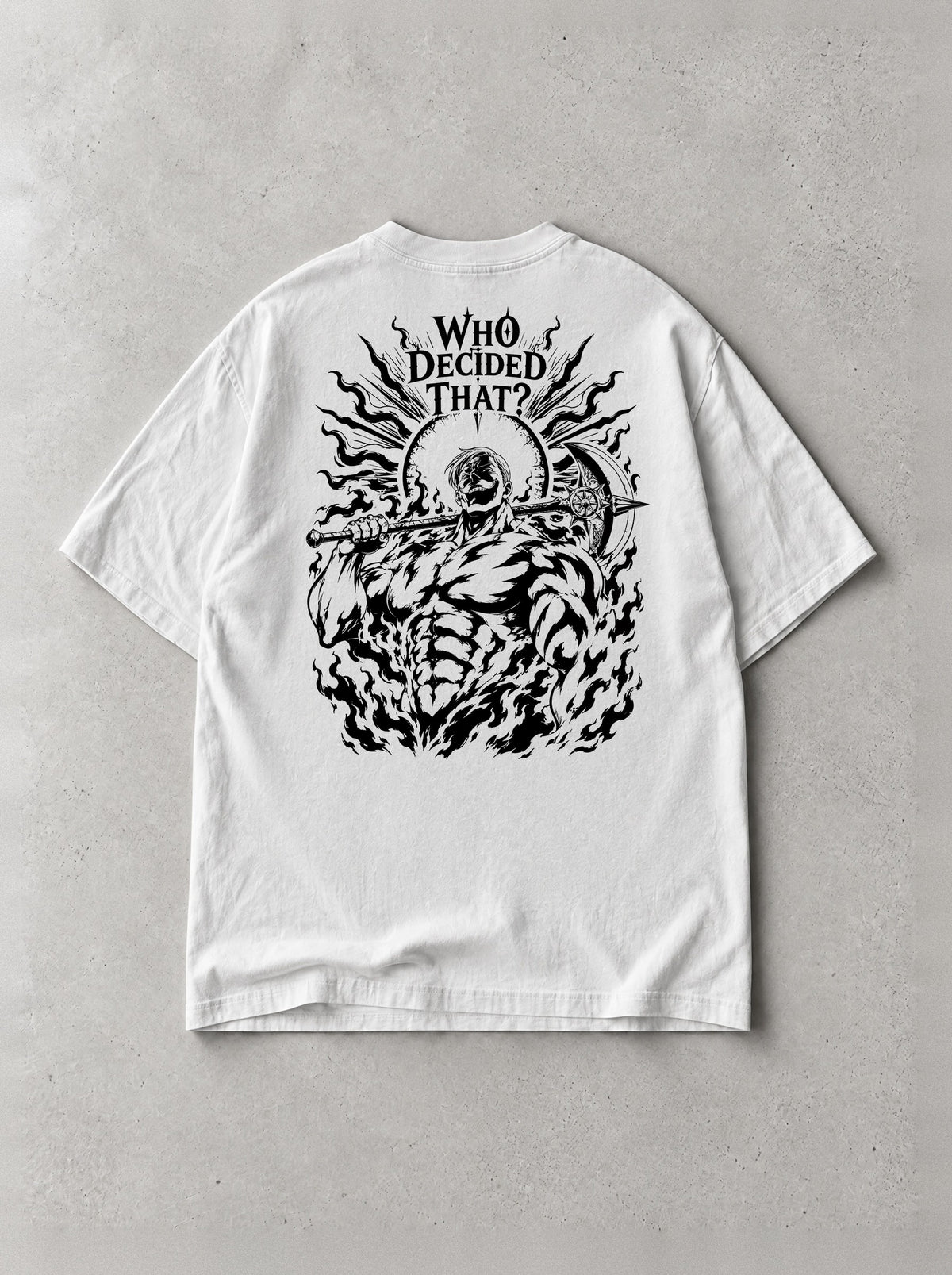 Pride Of The Sun Vintage Tee - The Seven Deadly Sins-inspired design by Torazen, back view