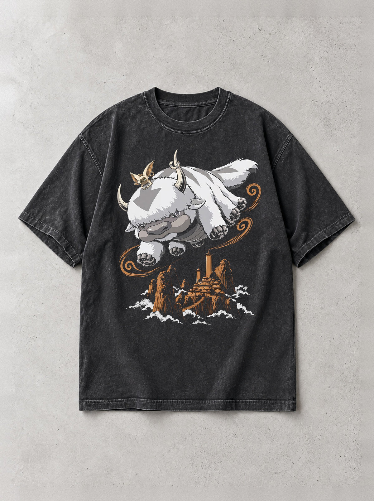 Sky Bison Voyage Vintage Tee - Avatar: The Last Airbender-inspired design by Torazen, front view