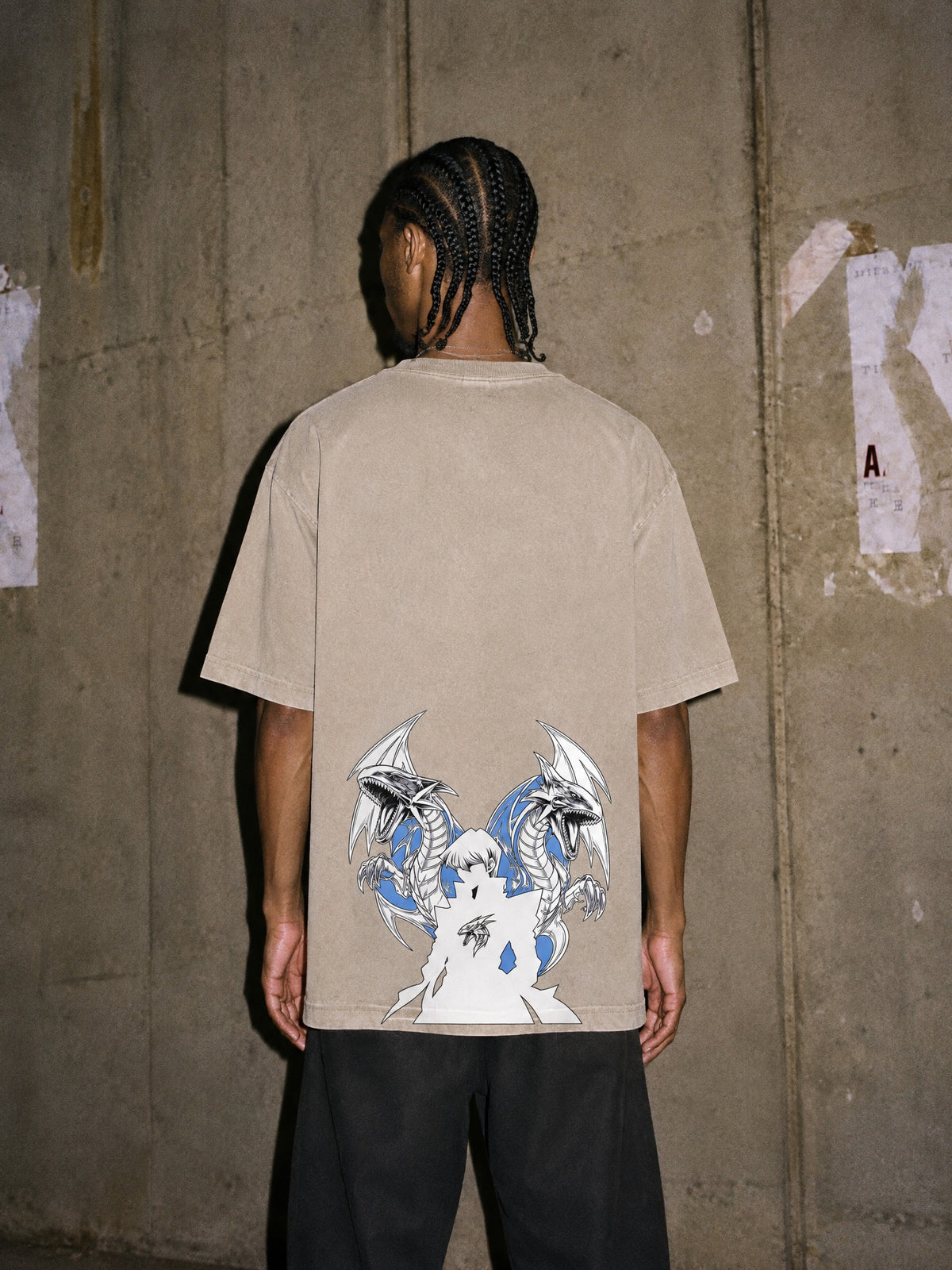 OTH ✦ Three Dragon Duel Vintage Tee by Torazen, worn on model