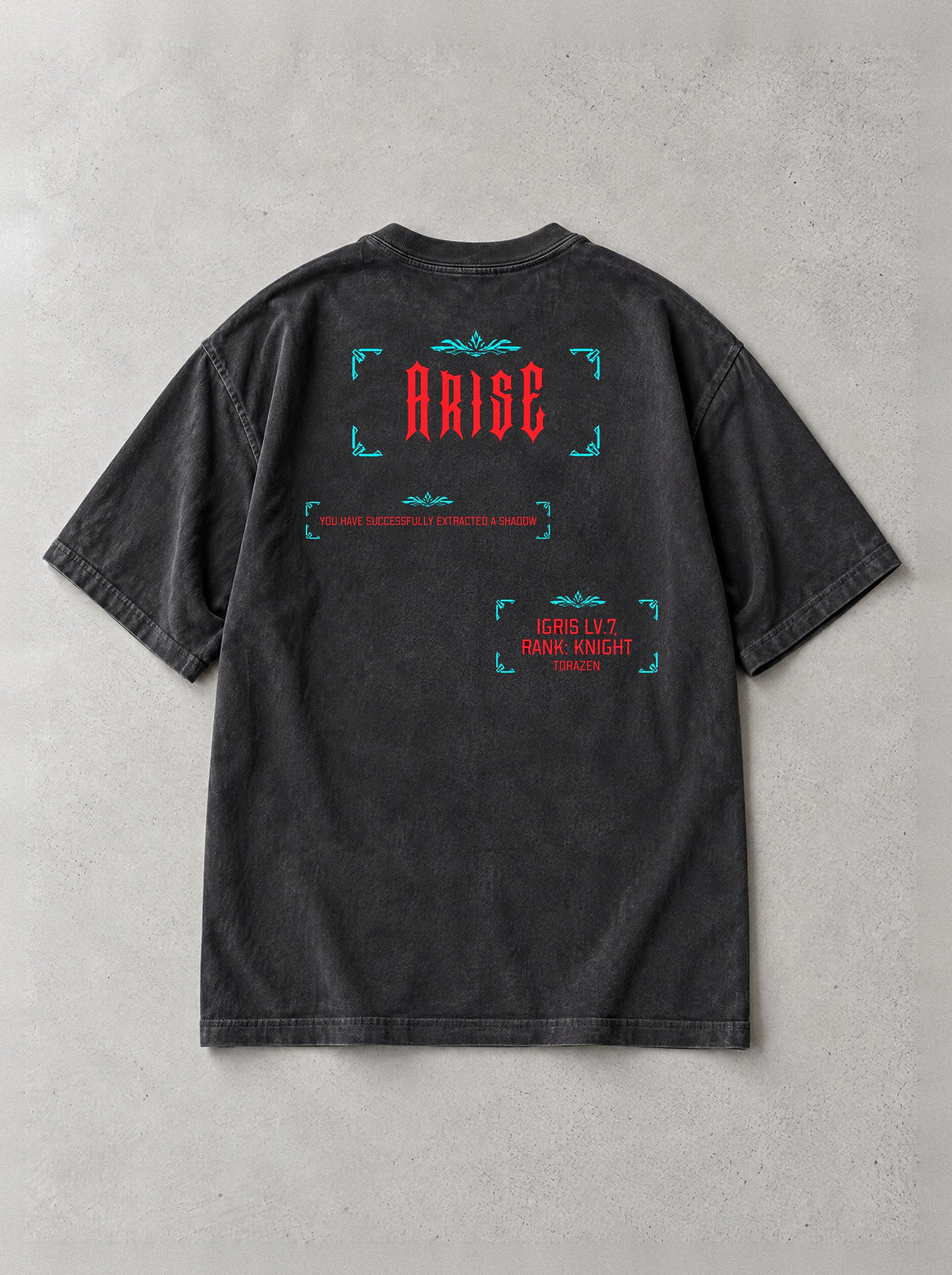Crimson Commander Vintage Tee by Torazen, back view