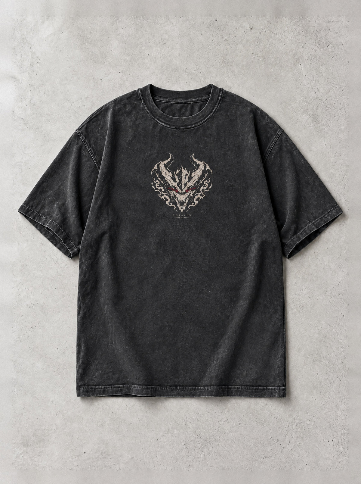 Dragon Emperor Vintage Tee by Torazen, front view