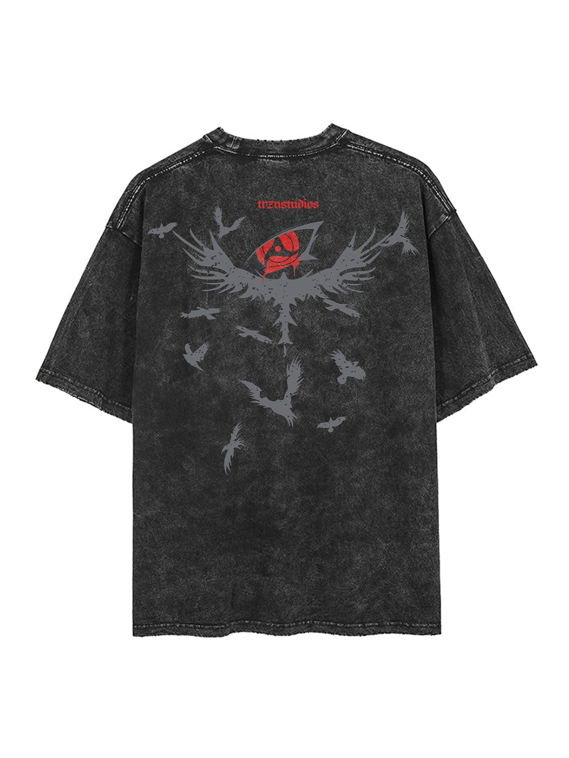A t-shirt with anime-inspired design, blending manga shonen style with modern streetwear aesthetic.