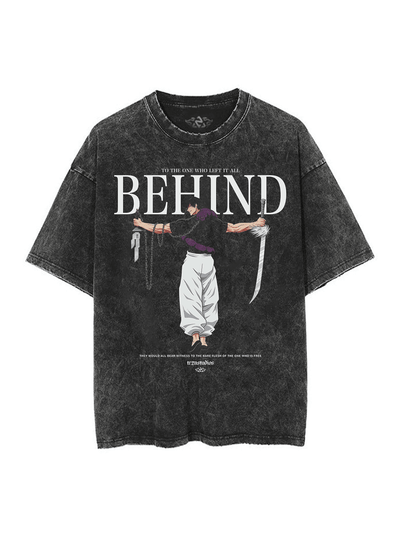 anime-inspired tee with sorcerer killer 'sacrifice' vintage tee design