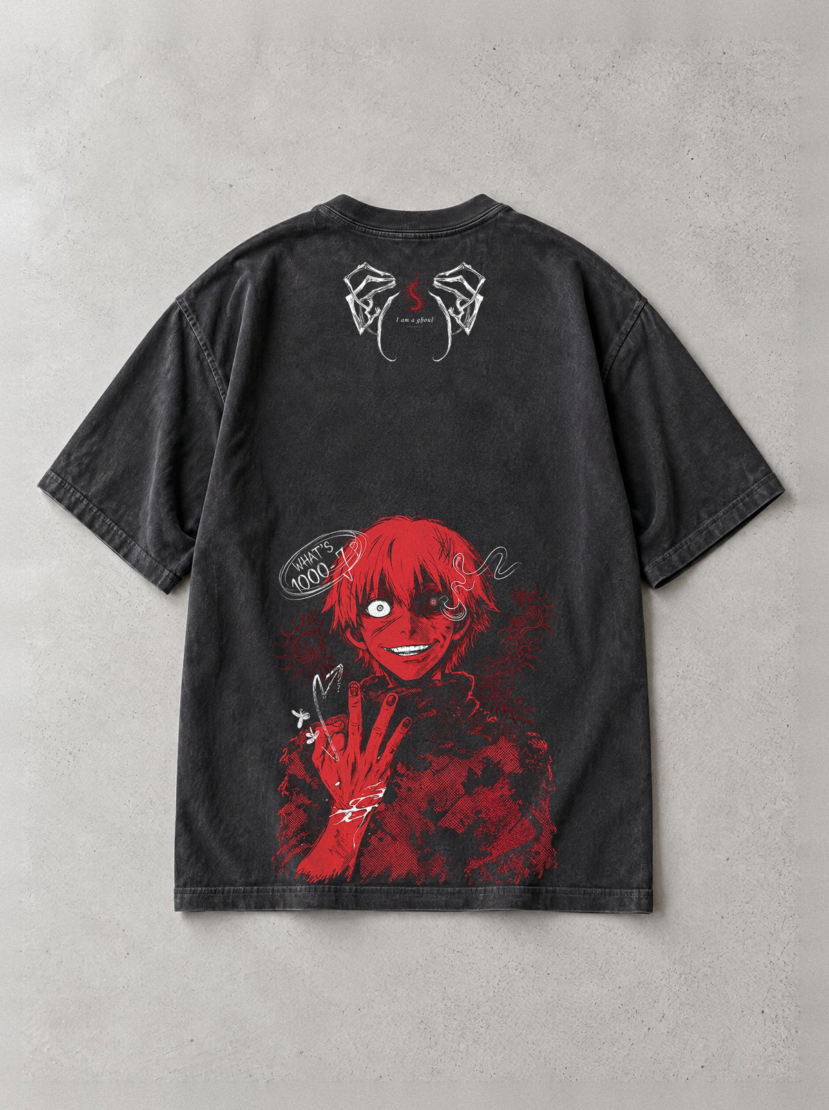 Crimson Countdown Vintage Tee - Tokyo Ghoul-inspired design by Torazen, back view