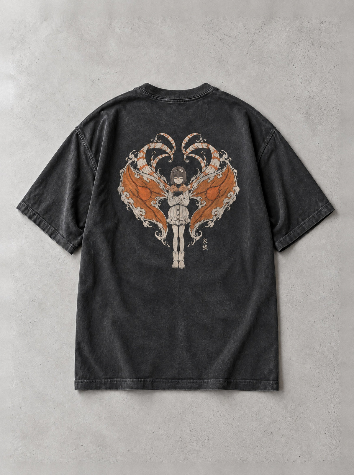 Hinami's Shield Vintage Tee - Tokyo Ghoul-inspired design by Torazen, back view