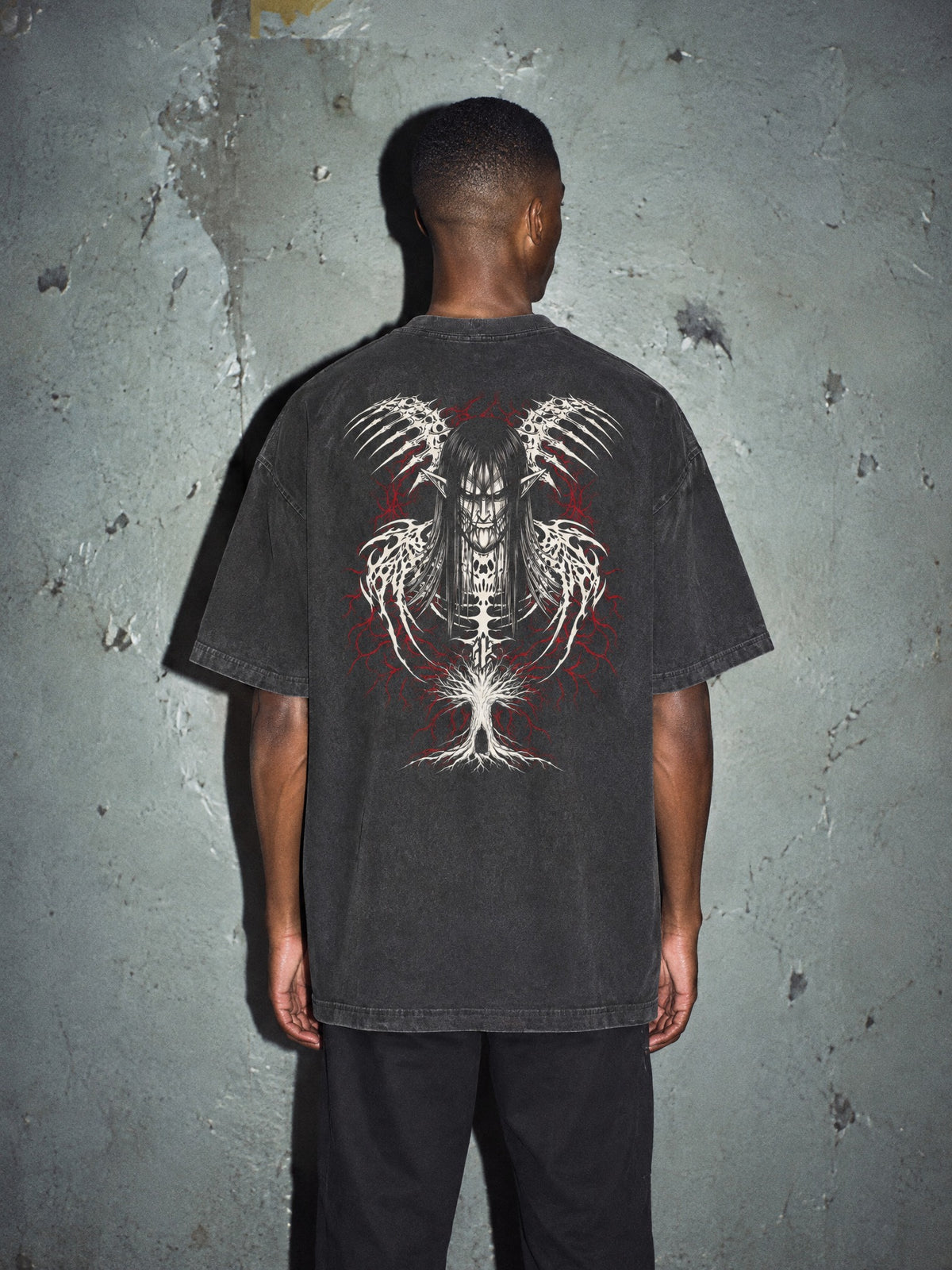 AOT ✦ Founder Spine Tree Vintage Tee by Torazen, worn on model