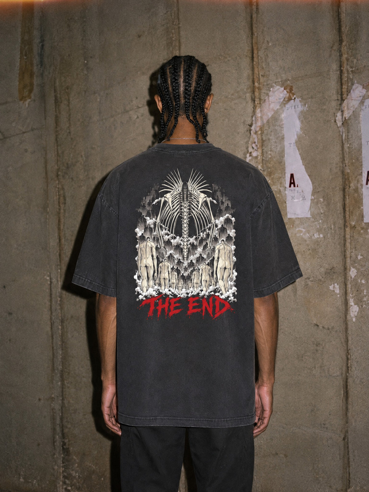 AOT ✦ The Rumbling March Vintage Tee by Torazen, worn on model