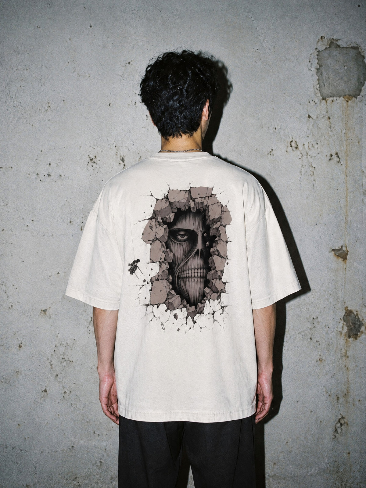 AOT ✦ Titan Through The Wall Vintage Tee by Torazen, worn on model