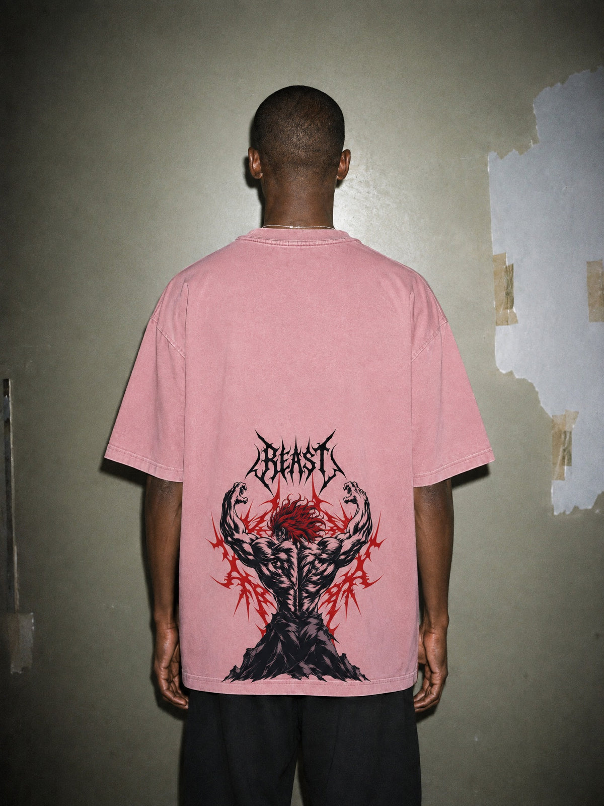 BAKI ✦ Beast Flex Vintage Tee by Torazen, worn on model