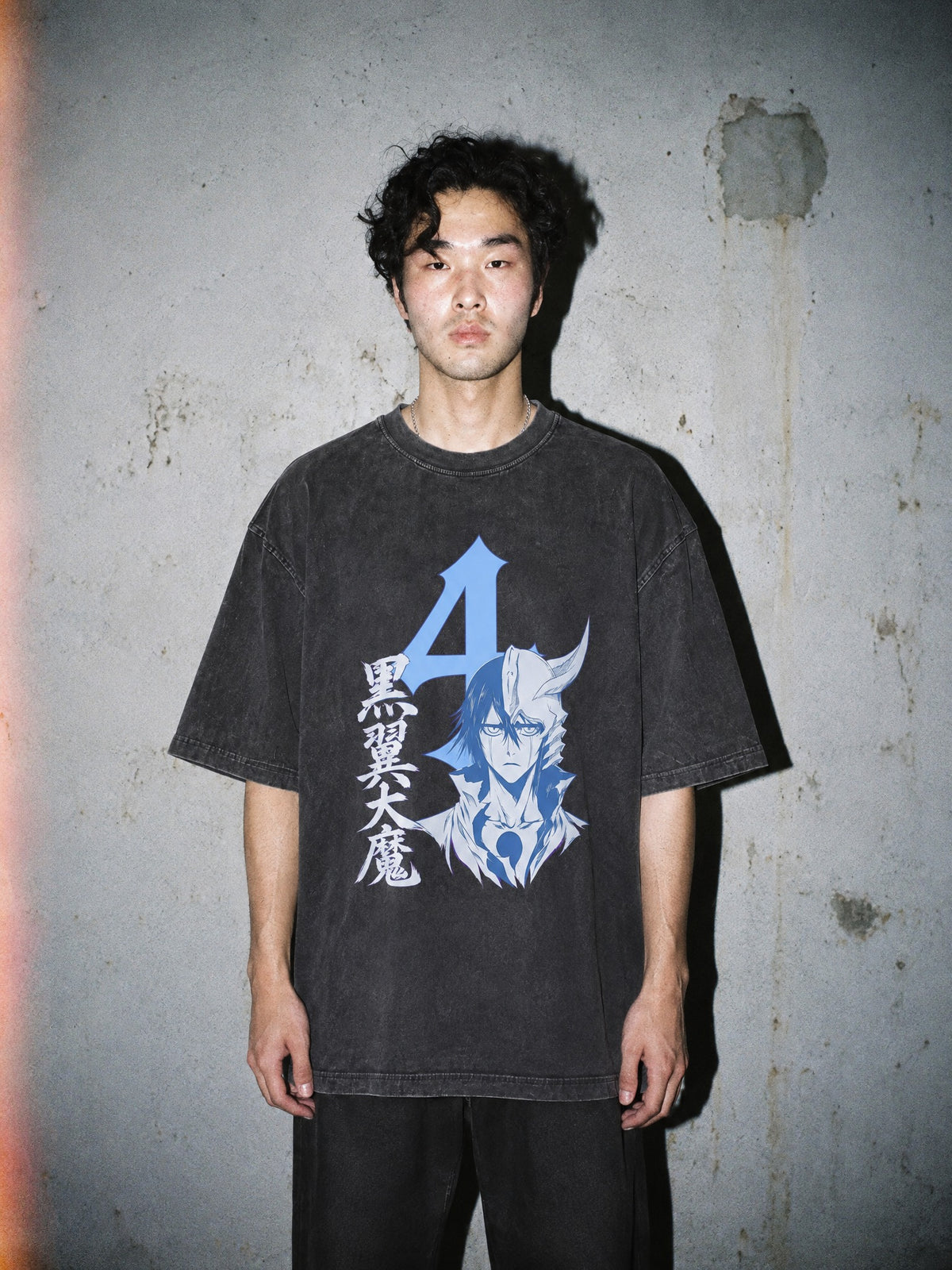 BLCH ✦ Black Wing Fourth Vintage Tee by Torazen, worn on model