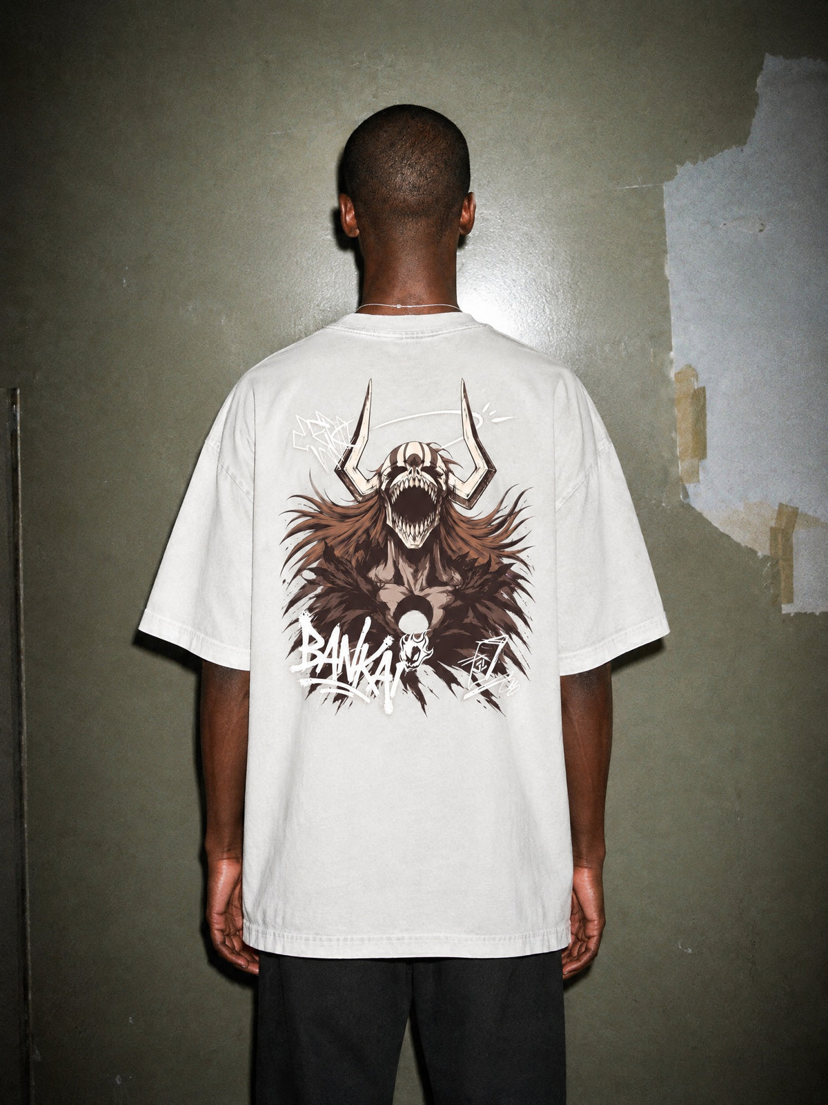 BLCH ✦ Horned Hollow Roar Vintage Tee by Torazen, worn on model