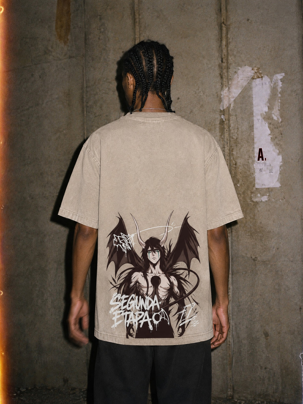BLCH ✦ Second Release Wings Vintage Tee by Torazen, worn on model