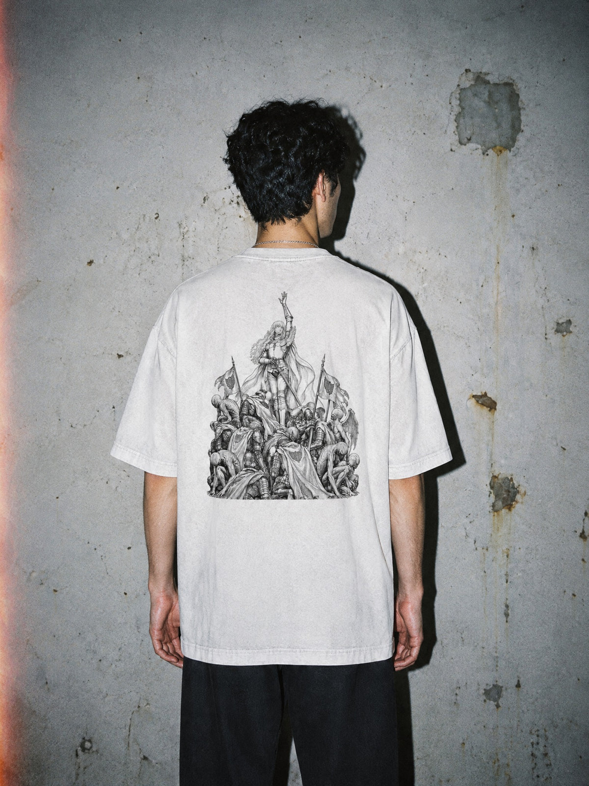 BSRK ✦ Hawk Above The Fallen Vintage Tee by Torazen, worn on model