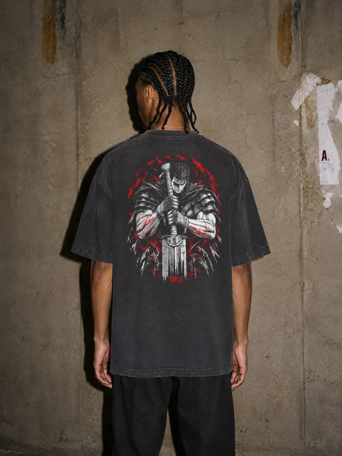 BSRK ✦ Iron Oath Kneel Vintage Tee by Torazen, worn on model