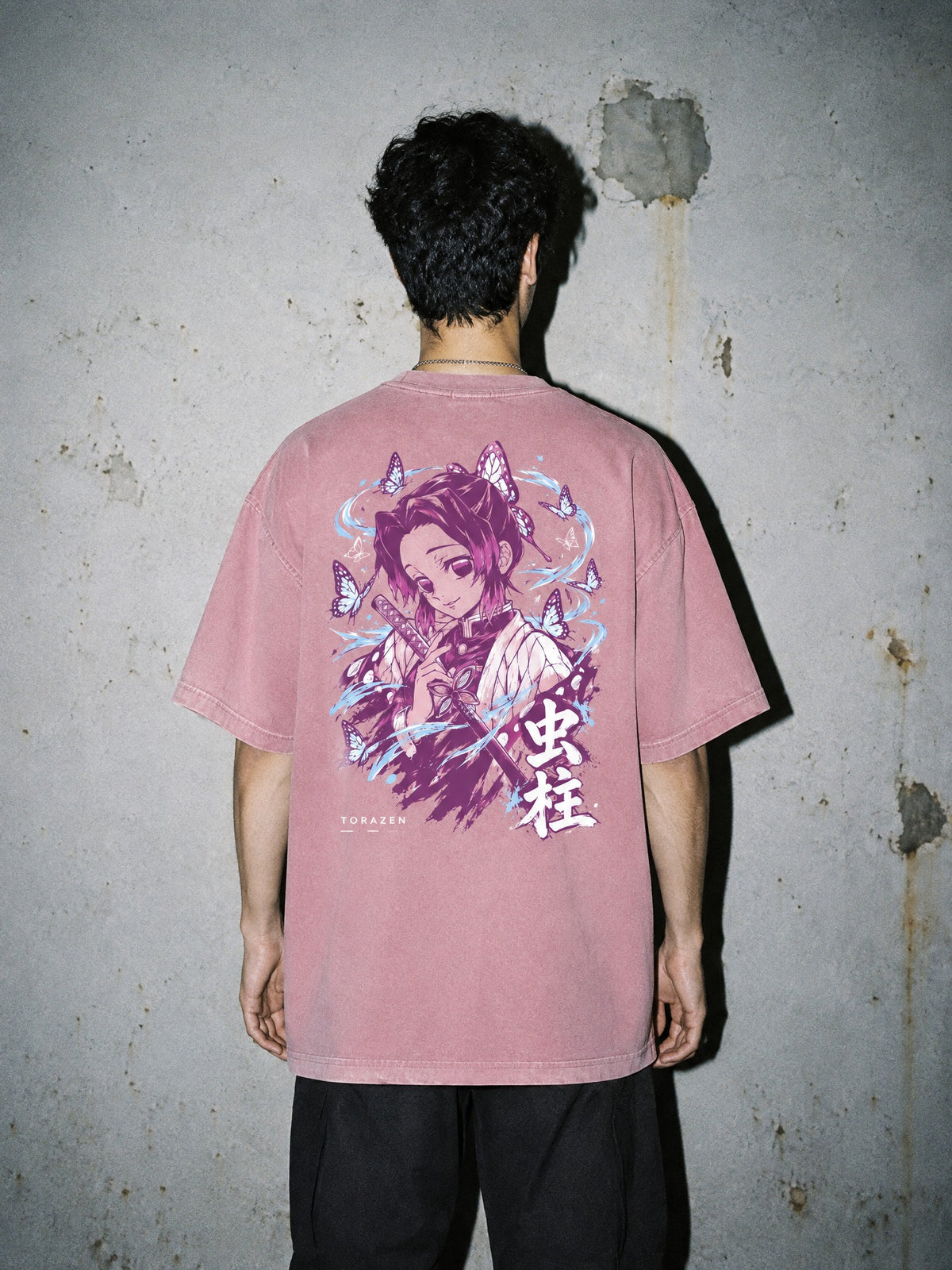 D-SLYR ✦ Butterfly Pillar Vintage Tee by Torazen, worn on model